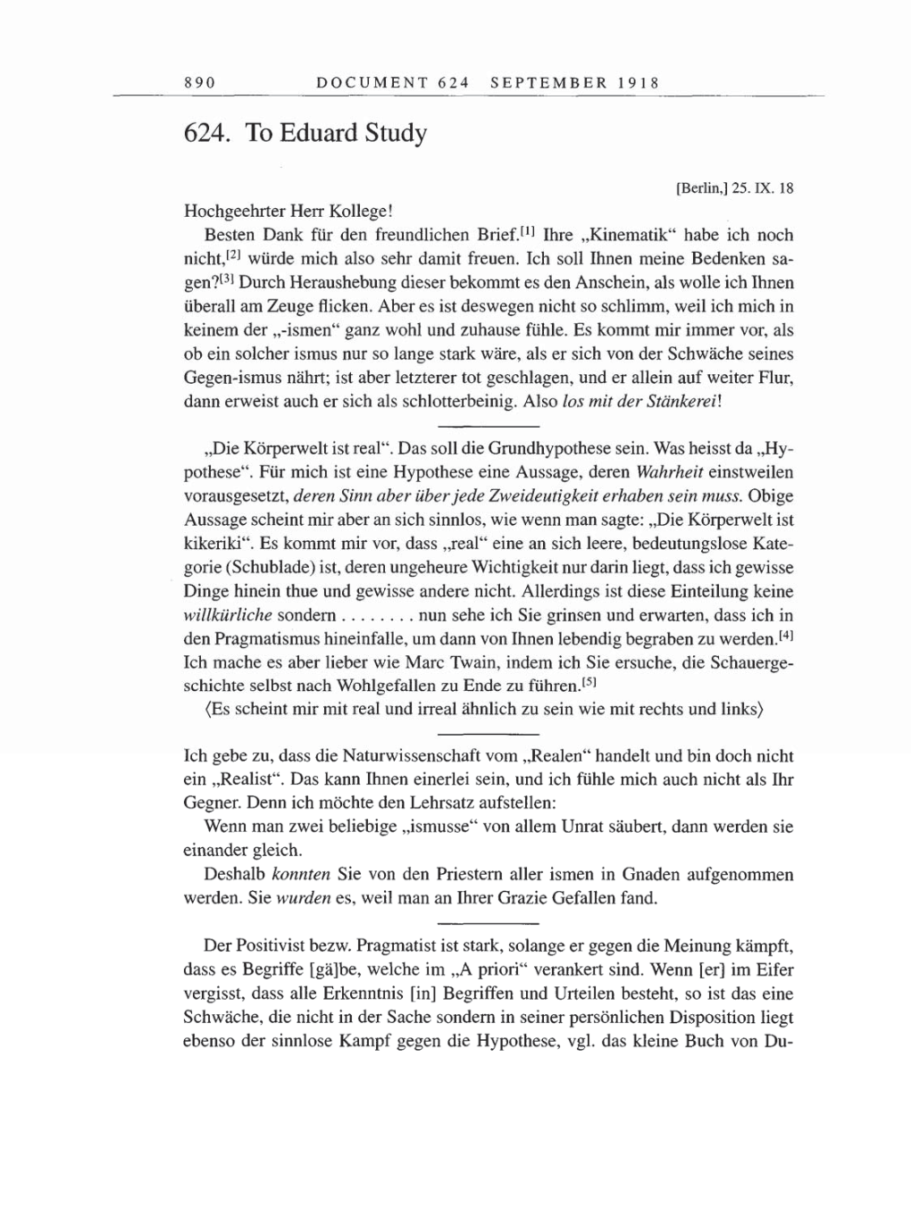 Volume 8, Part B: The Berlin Years: Correspondence 1918 page 890