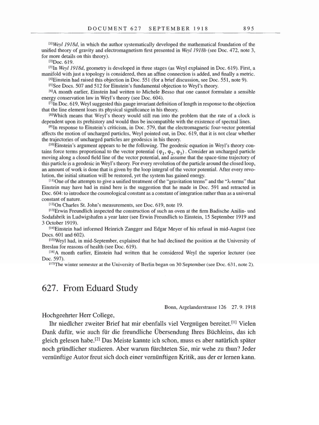 Volume 8, Part B: The Berlin Years: Correspondence 1918 page 895