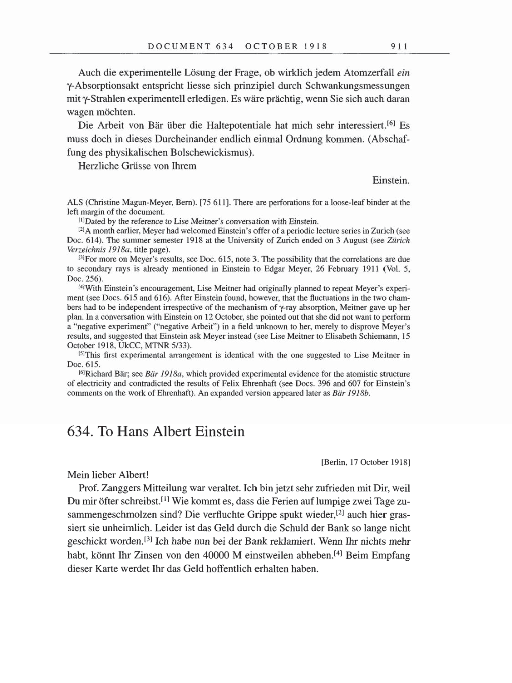 Volume 8, Part B: The Berlin Years: Correspondence 1918 page 911