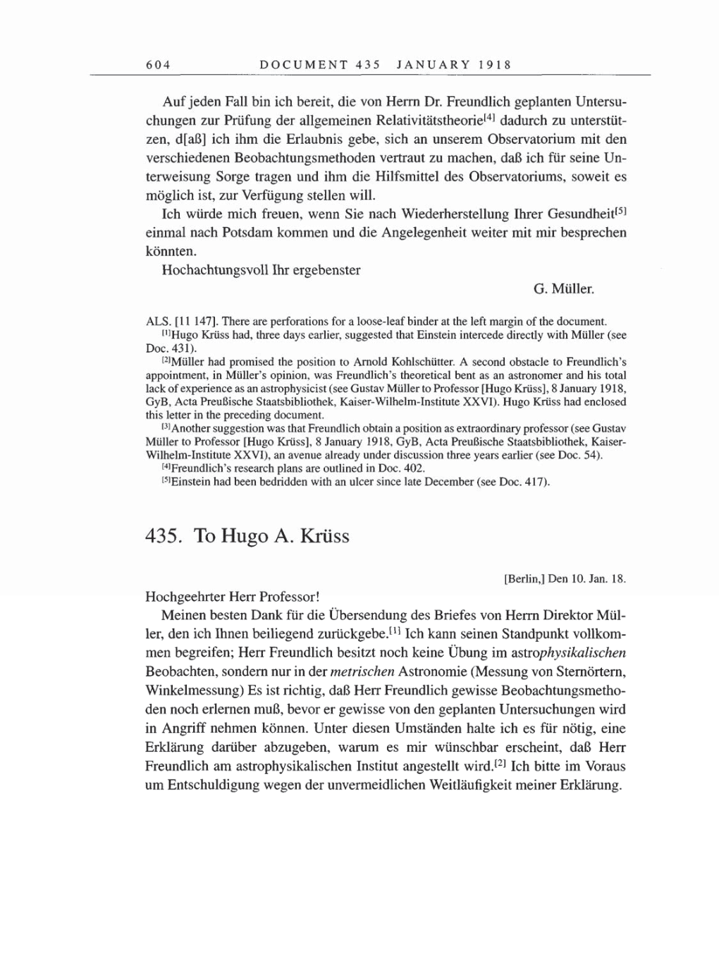 Volume 8, Part B: The Berlin Years: Correspondence 1918 page 604