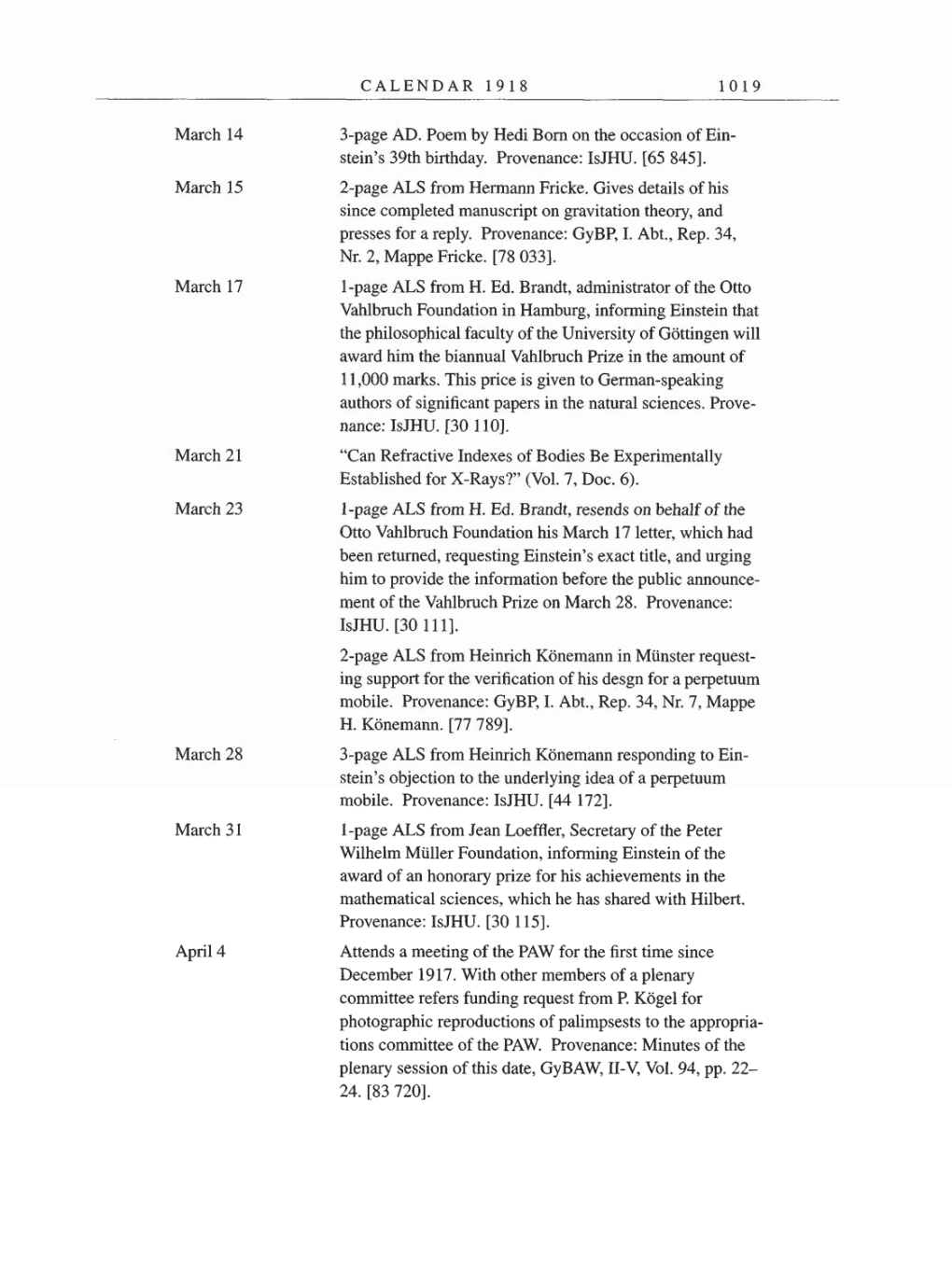 Volume 8, Part B: The Berlin Years: Correspondence 1918 page 1019