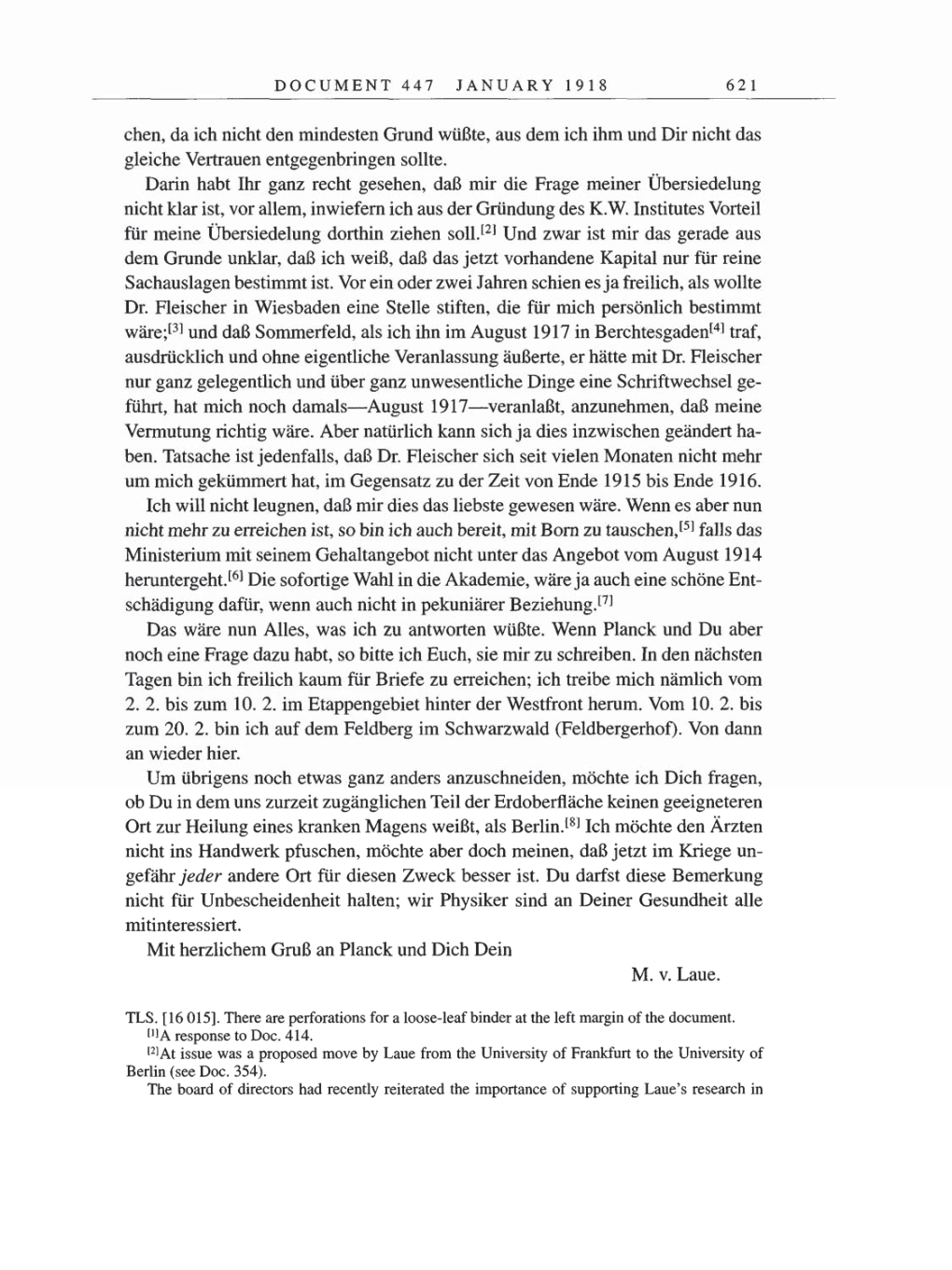 Volume 8, Part B: The Berlin Years: Correspondence 1918 page 621