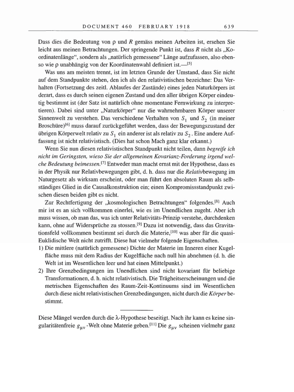 Volume 8, Part B: The Berlin Years: Correspondence 1918 page 639