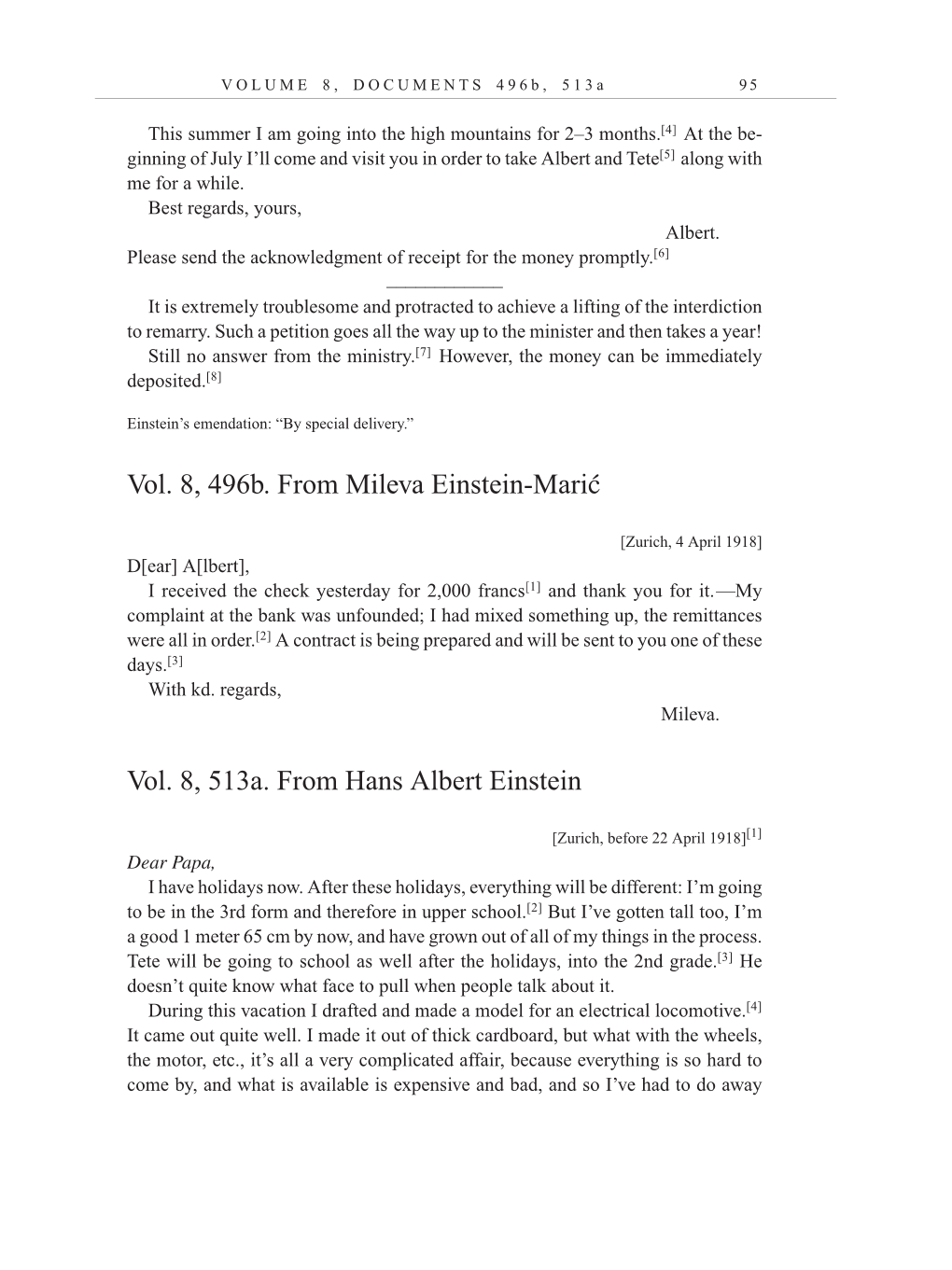 Volume 10: The Berlin Years: Correspondence, May-December 1920, and Supplementary Correspondence, 1909-1920 (English translation supplement) page 95