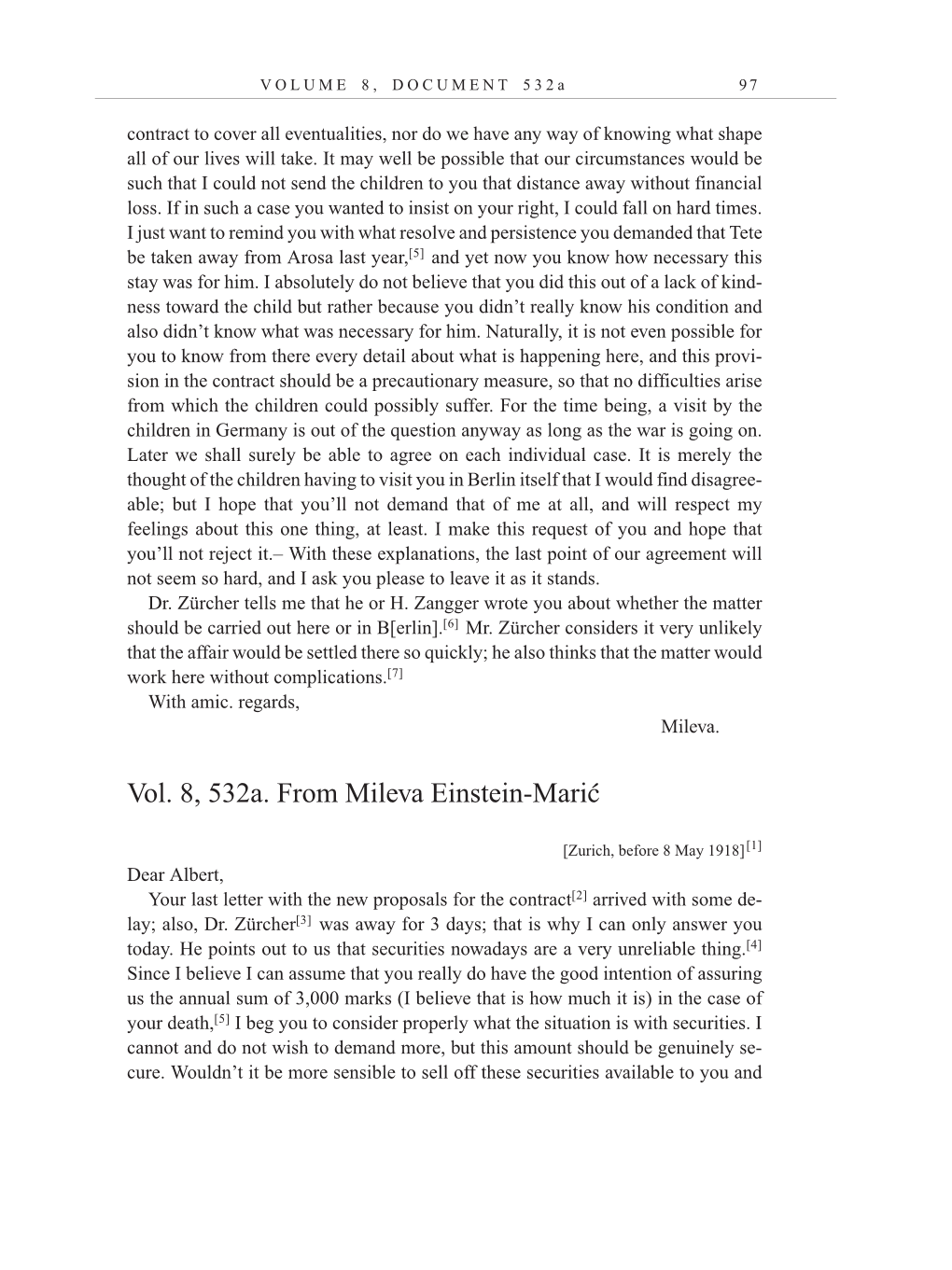 Volume 10: The Berlin Years: Correspondence, May-December 1920, and Supplementary Correspondence, 1909-1920 (English translation supplement) page 97