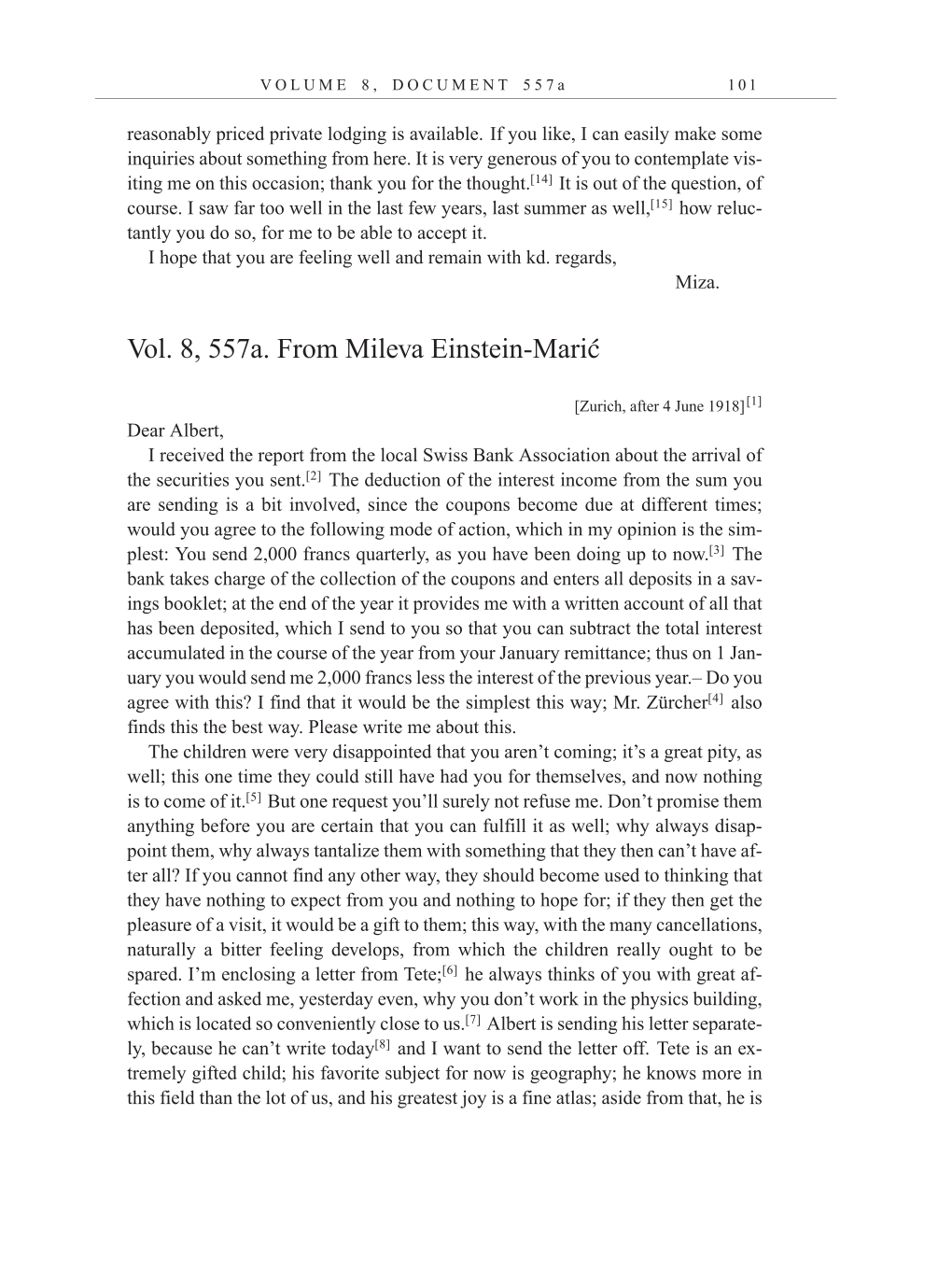 Volume 10: The Berlin Years: Correspondence, May-December 1920, and Supplementary Correspondence, 1909-1920 (English translation supplement) page 101