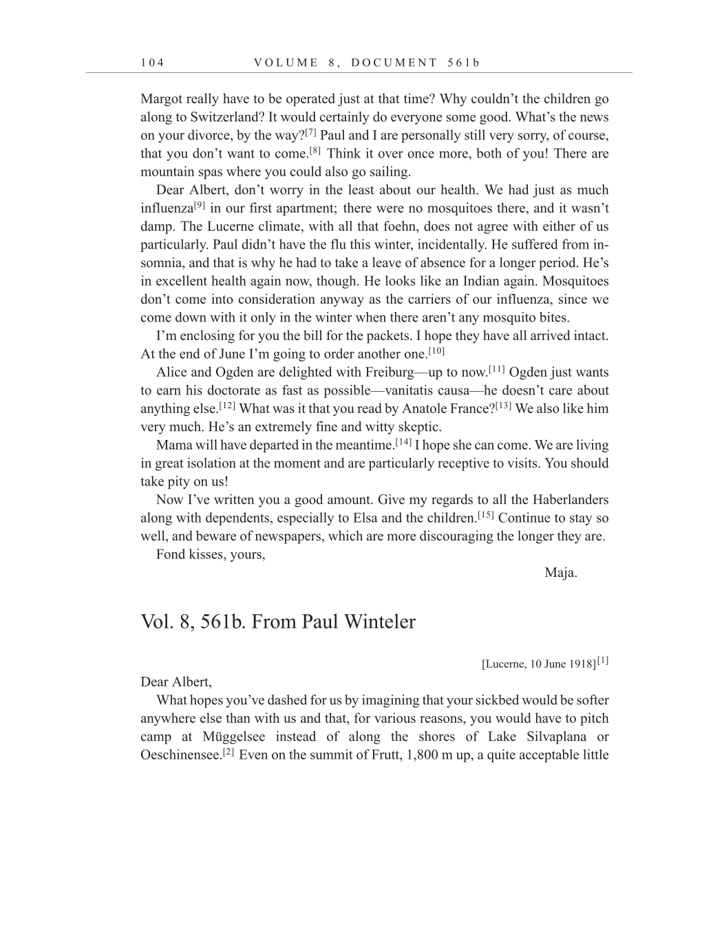 Volume 10: The Berlin Years: Correspondence, May-December 1920, and Supplementary Correspondence, 1909-1920 (English translation supplement) page 104