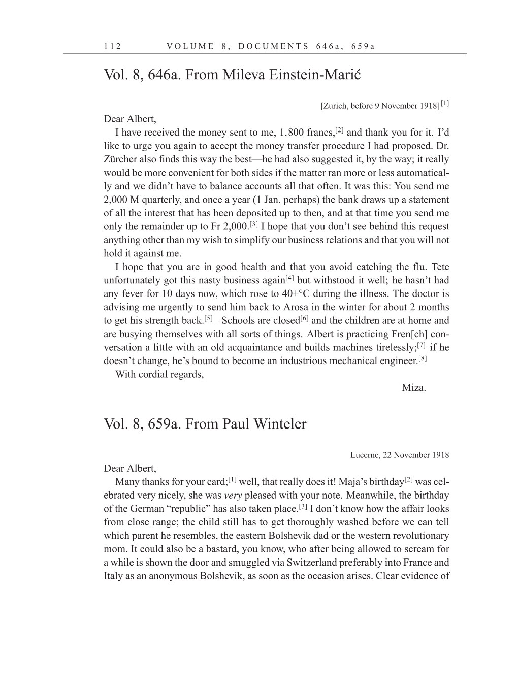 Volume 10: The Berlin Years: Correspondence, May-December 1920, and Supplementary Correspondence, 1909-1920 (English translation supplement) page 112