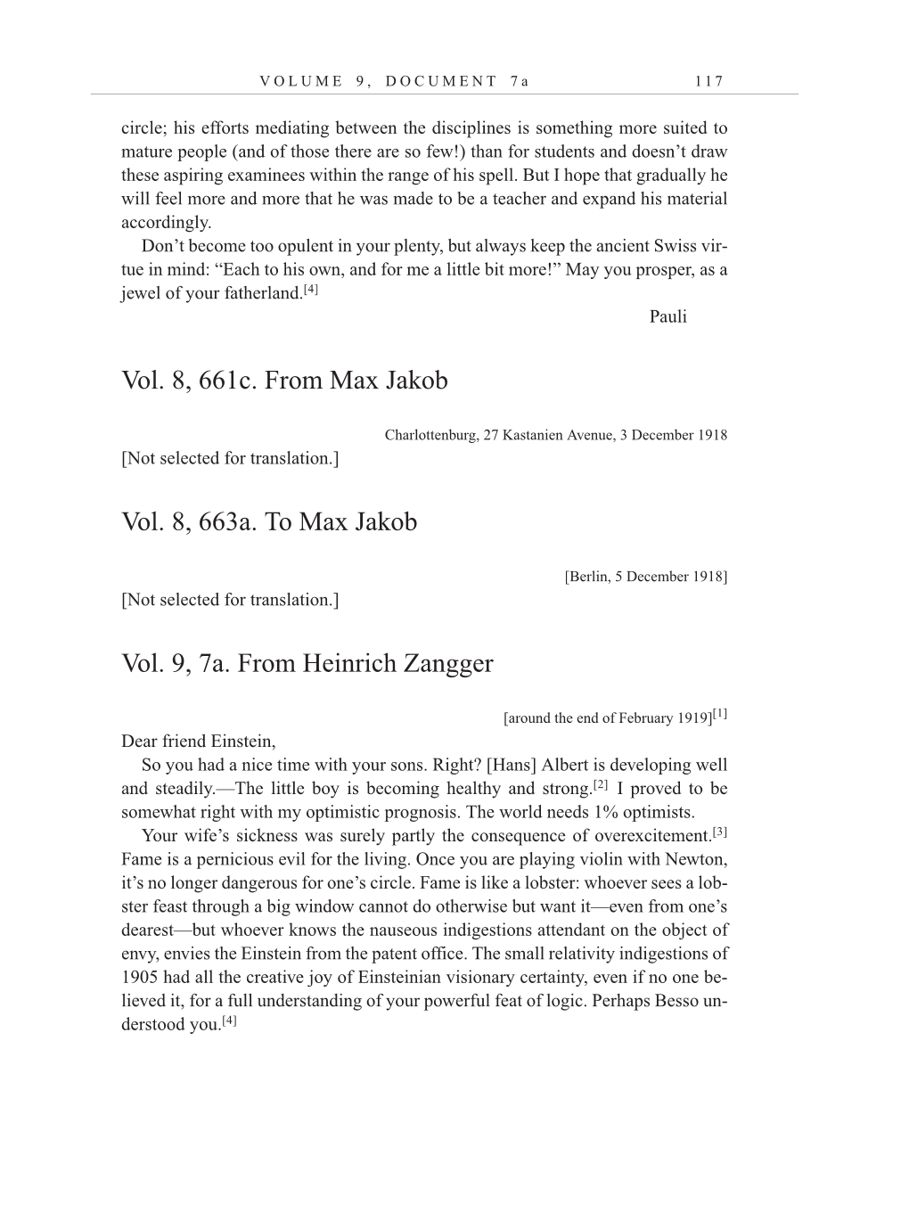 Volume 10: The Berlin Years: Correspondence, May-December 1920, and Supplementary Correspondence, 1909-1920 (English translation supplement) page 117