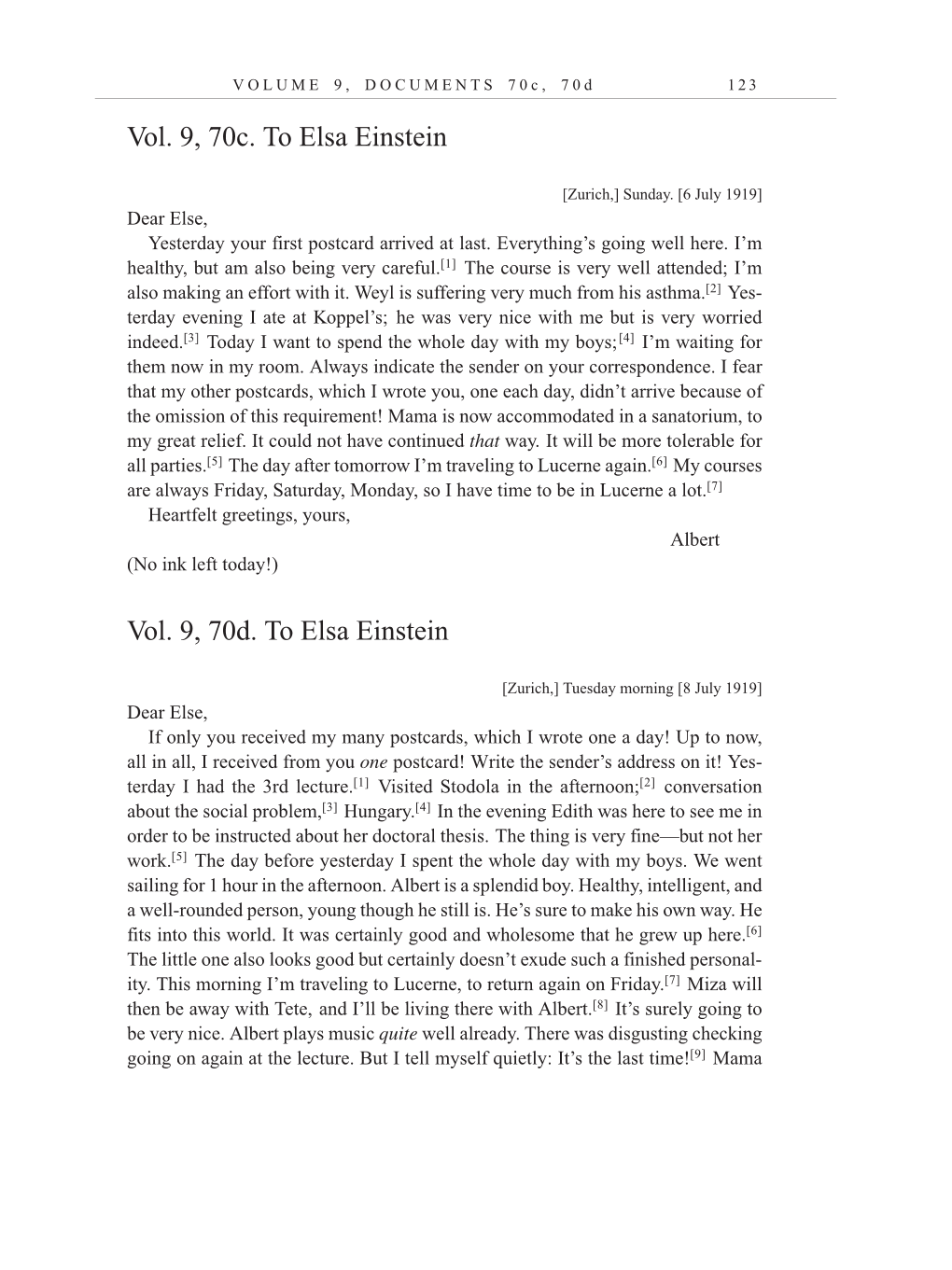 Volume 10: The Berlin Years: Correspondence, May-December 1920, and Supplementary Correspondence, 1909-1920 (English translation supplement) page 123