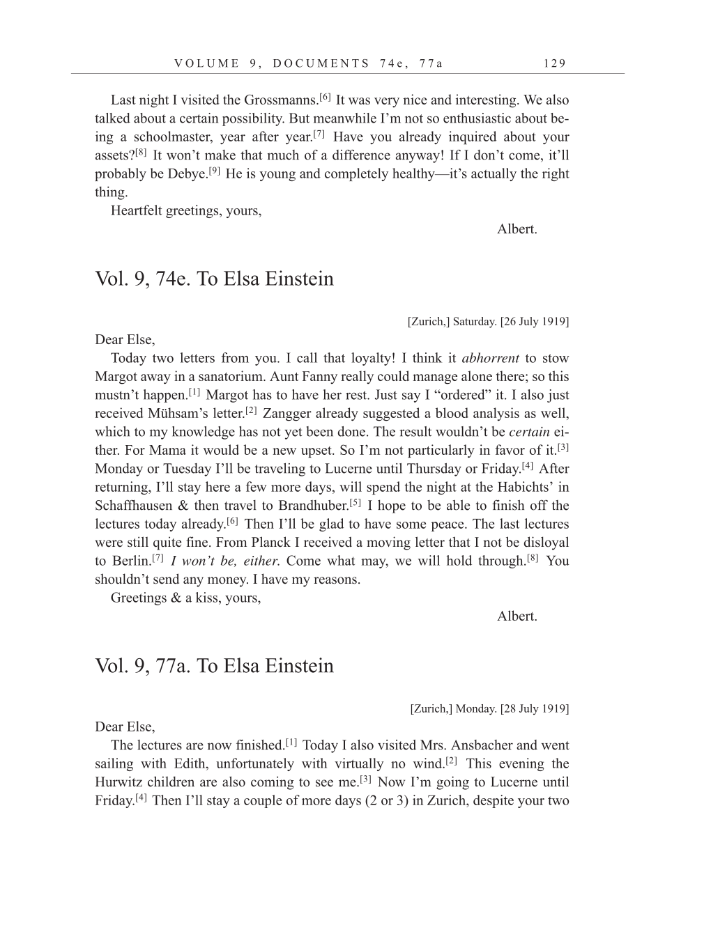 Volume 10: The Berlin Years: Correspondence, May-December 1920, and Supplementary Correspondence, 1909-1920 (English translation supplement) page 129