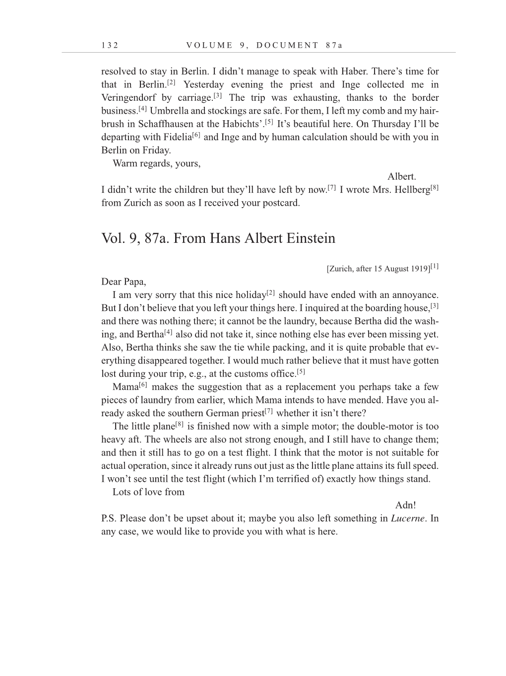 Volume 10: The Berlin Years: Correspondence, May-December 1920, and Supplementary Correspondence, 1909-1920 (English translation supplement) page 132