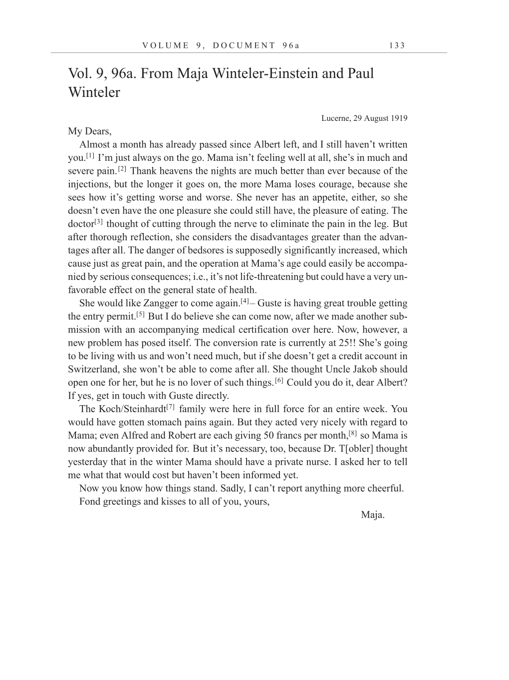 Volume 10: The Berlin Years: Correspondence, May-December 1920, and Supplementary Correspondence, 1909-1920 (English translation supplement) page 133