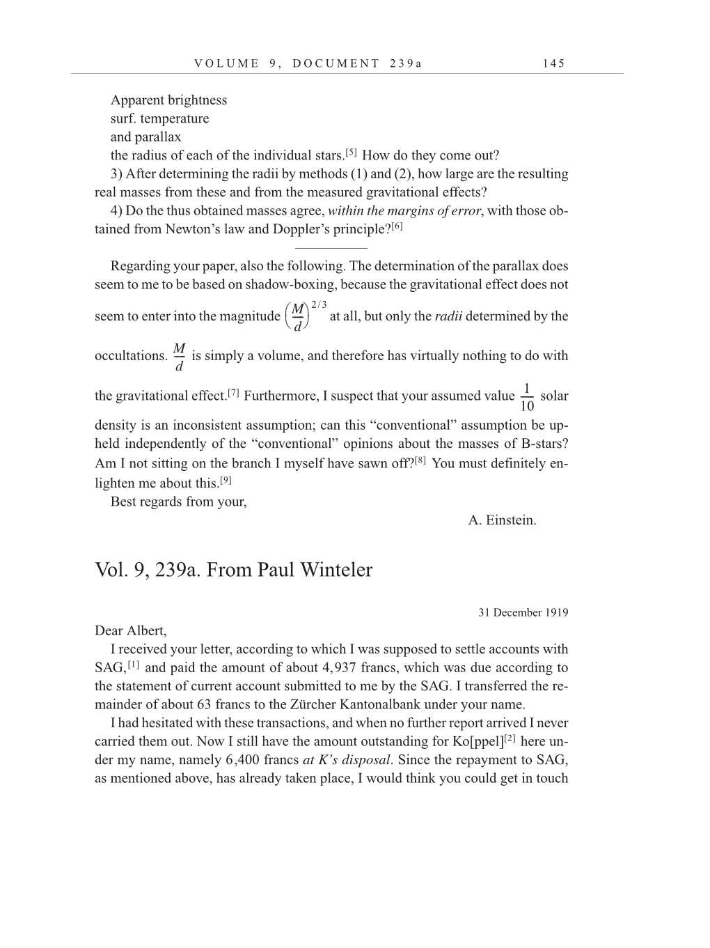 Volume 10: The Berlin Years: Correspondence, May-December 1920, and Supplementary Correspondence, 1909-1920 (English translation supplement) page 145