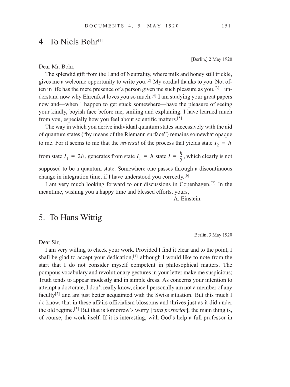 Volume 10: The Berlin Years: Correspondence, May-December 1920, and Supplementary Correspondence, 1909-1920 (English translation supplement) page 151