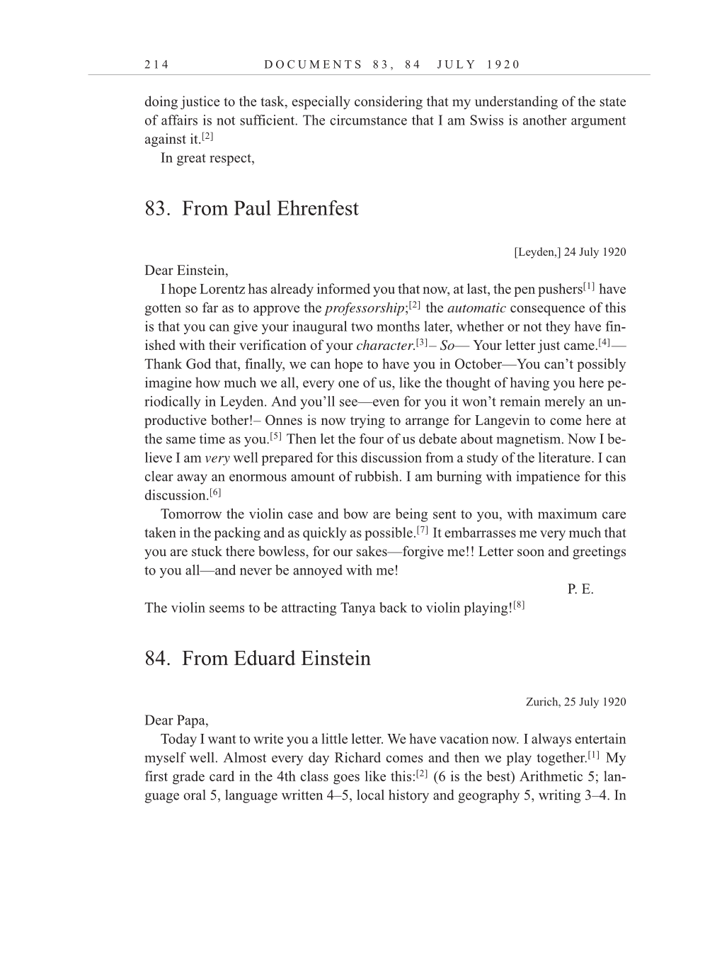 Volume 10: The Berlin Years: Correspondence, May-December 1920, and Supplementary Correspondence, 1909-1920 (English translation supplement) page 214