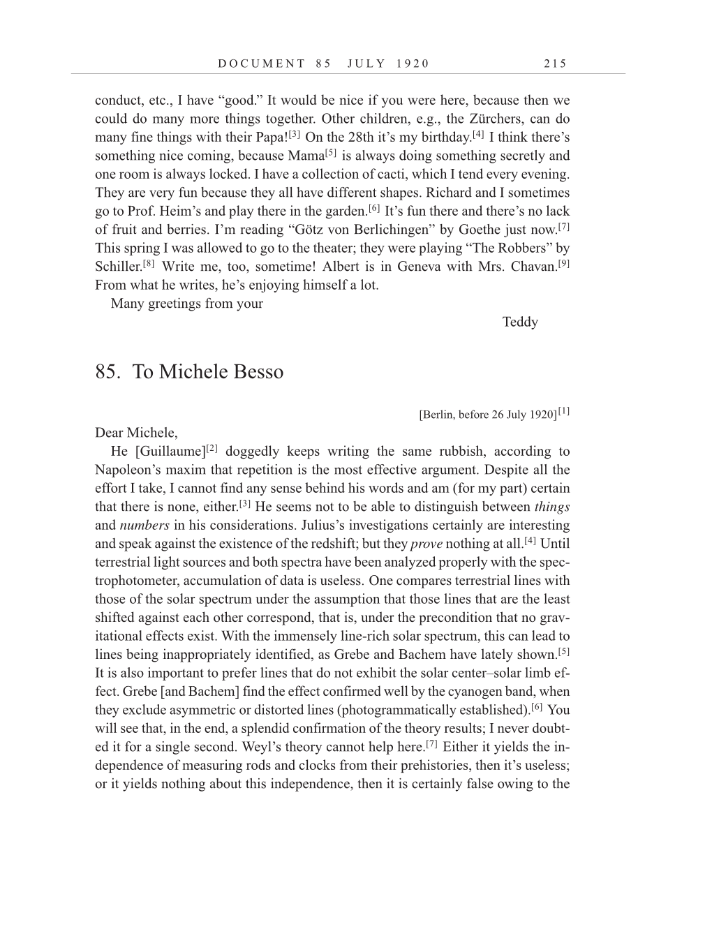 Volume 10: The Berlin Years: Correspondence, May-December 1920, and Supplementary Correspondence, 1909-1920 (English translation supplement) page 215