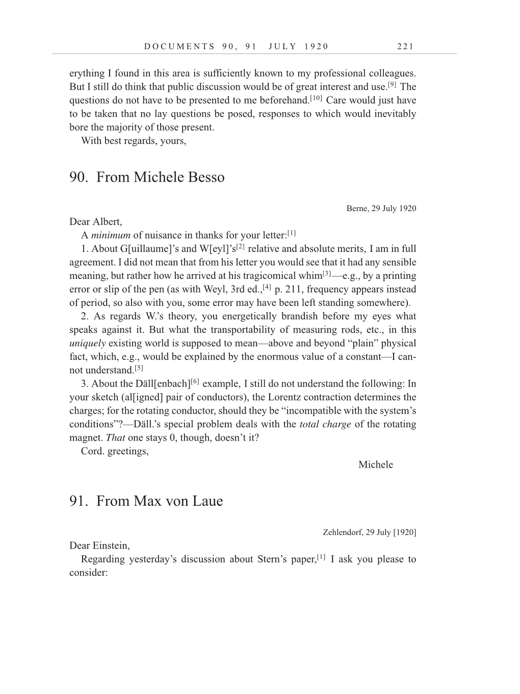 Volume 10: The Berlin Years: Correspondence, May-December 1920, and Supplementary Correspondence, 1909-1920 (English translation supplement) page 221