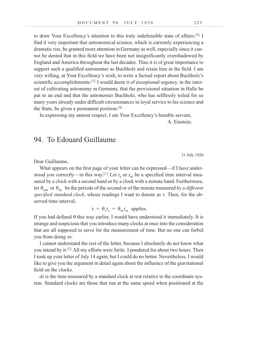 Volume 10: The Berlin Years: Correspondence, May-December 1920, and Supplementary Correspondence, 1909-1920 (English translation supplement) page 223
