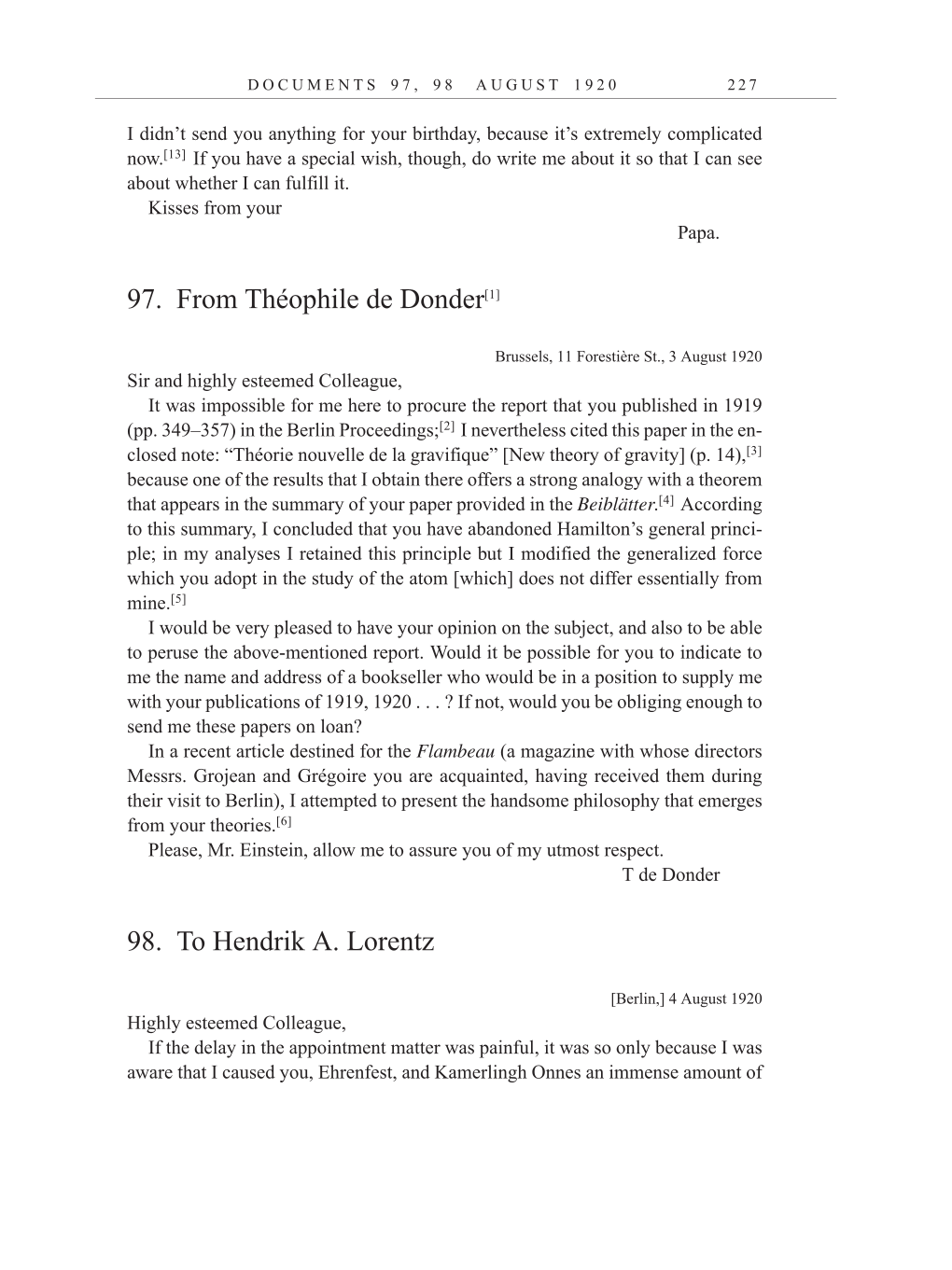 Volume 10: The Berlin Years: Correspondence, May-December 1920, and Supplementary Correspondence, 1909-1920 (English translation supplement) page 227