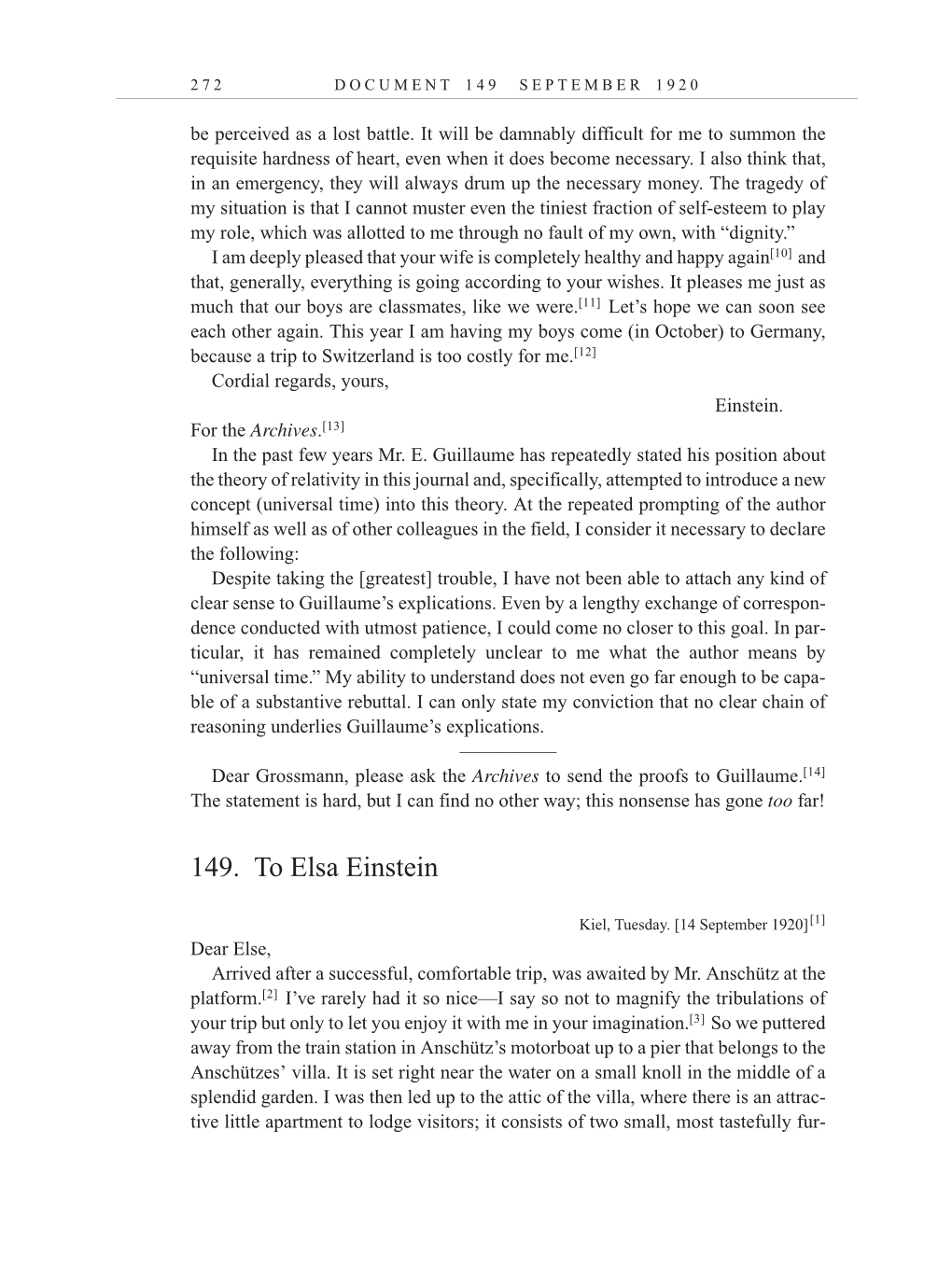 Volume 10: The Berlin Years: Correspondence, May-December 1920, and Supplementary Correspondence, 1909-1920 (English translation supplement) page 272