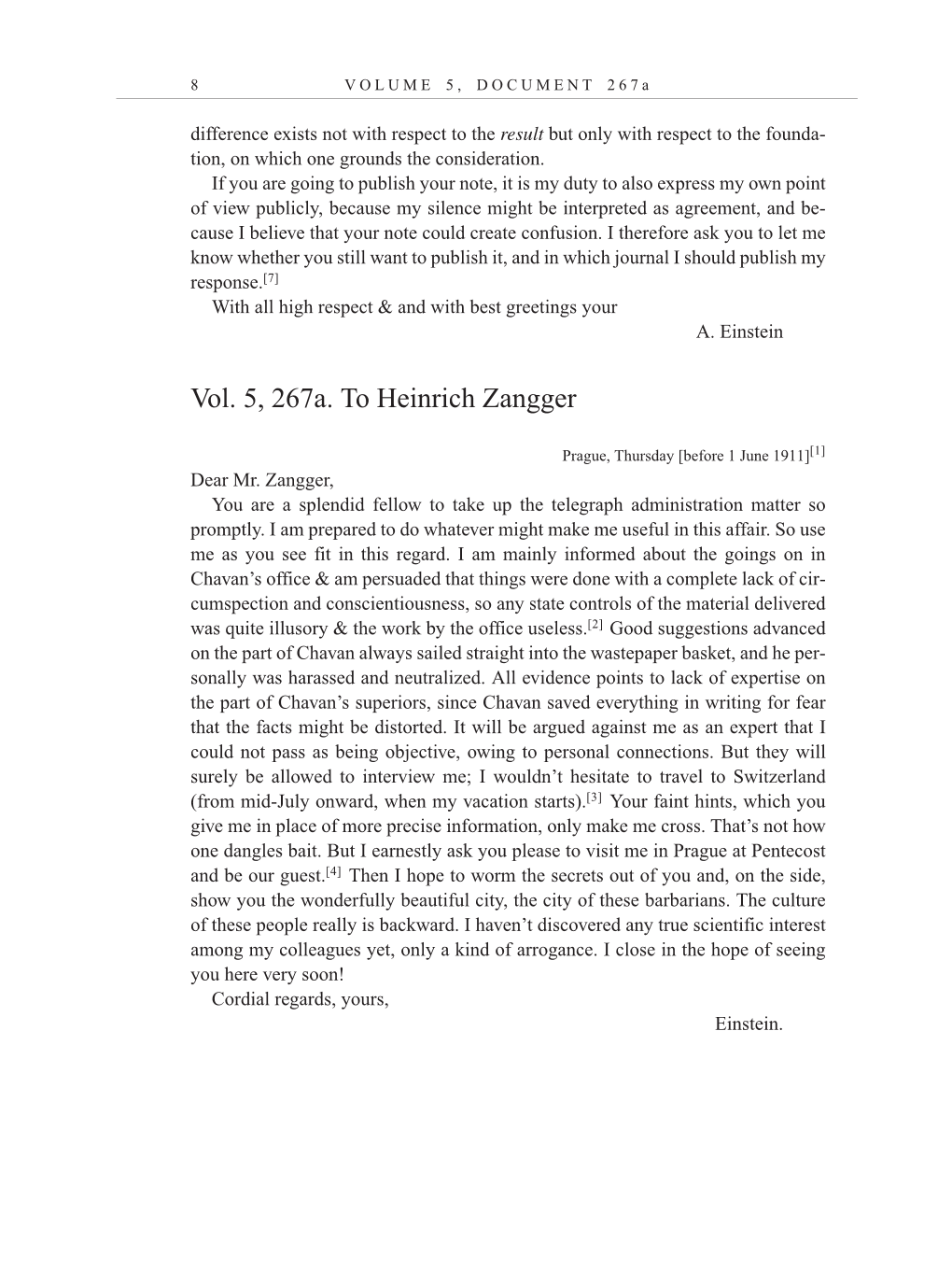 Volume 10: The Berlin Years: Correspondence, May-December 1920, and Supplementary Correspondence, 1909-1920 (English translation supplement) page 8