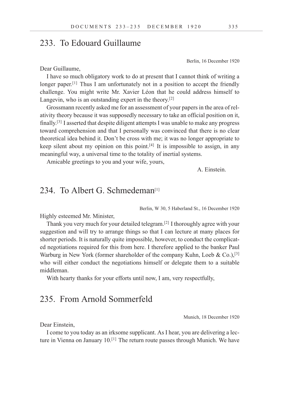 Volume 10: The Berlin Years: Correspondence, May-December 1920, and Supplementary Correspondence, 1909-1920 (English translation supplement) page 335