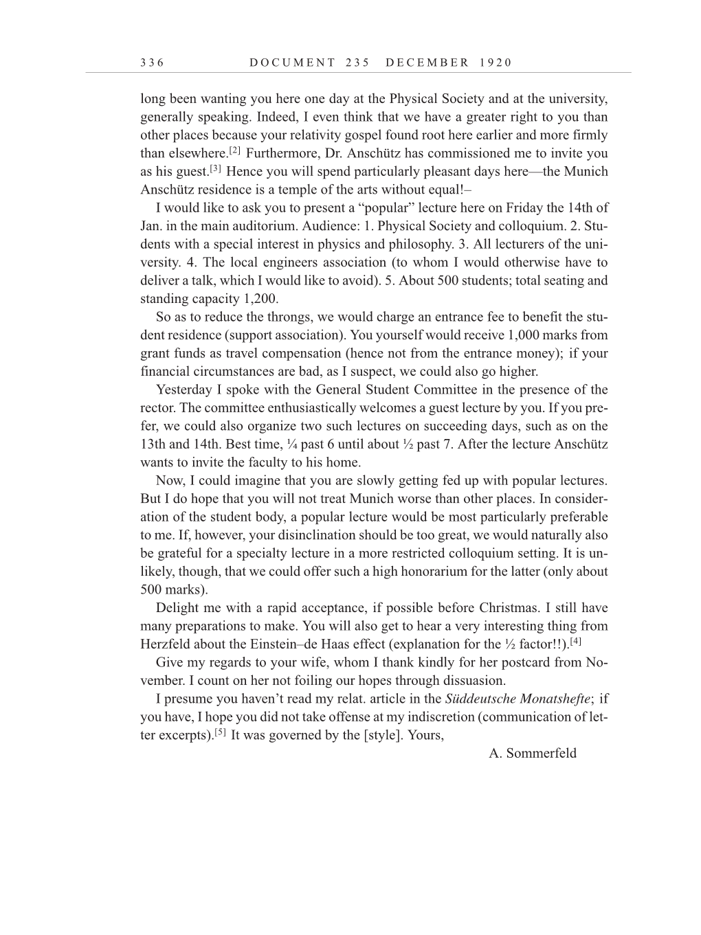 Volume 10: The Berlin Years: Correspondence, May-December 1920, and Supplementary Correspondence, 1909-1920 (English translation supplement) page 336