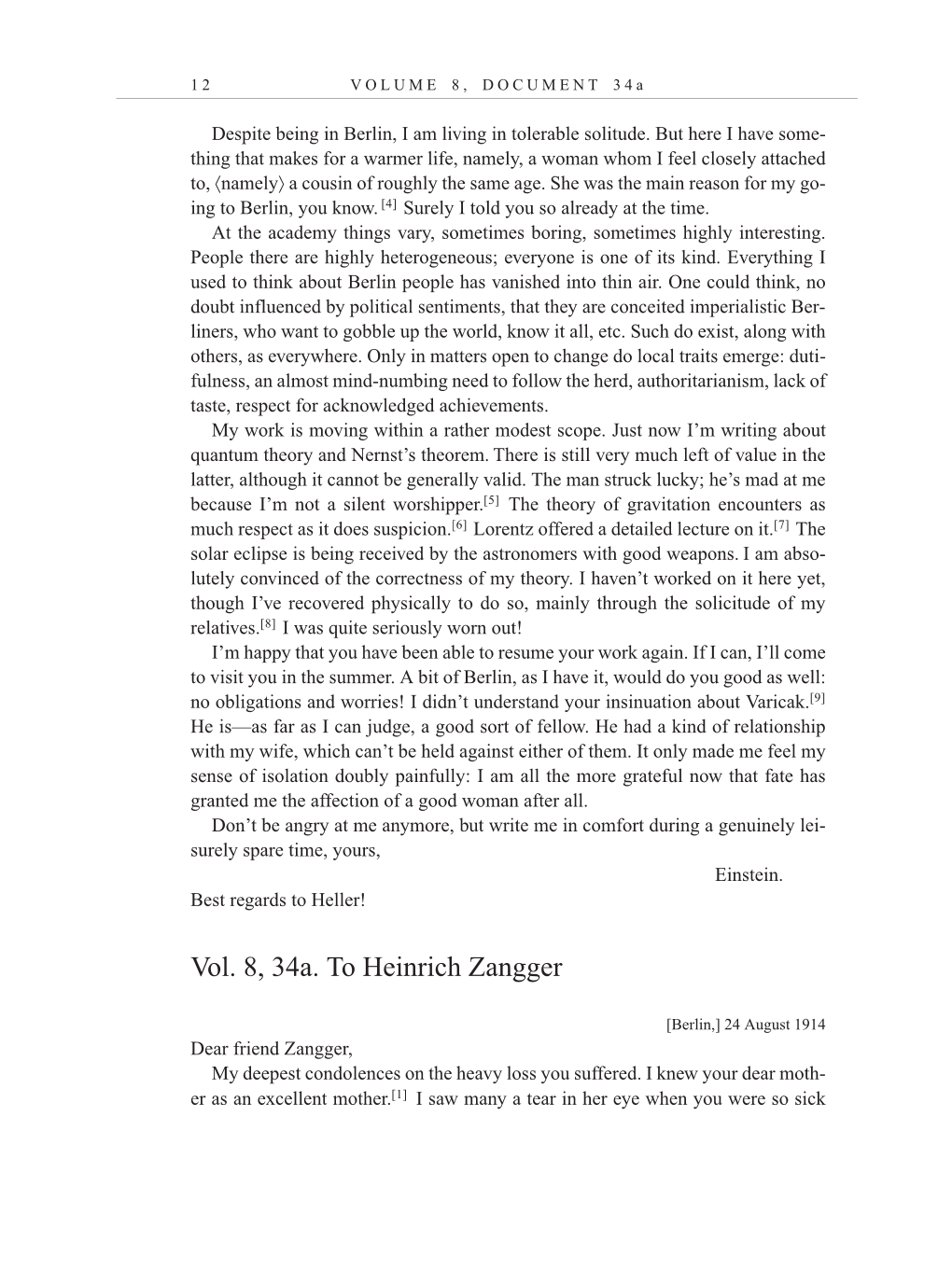 Volume 10: The Berlin Years: Correspondence, May-December 1920, and Supplementary Correspondence, 1909-1920 (English translation supplement) page 12