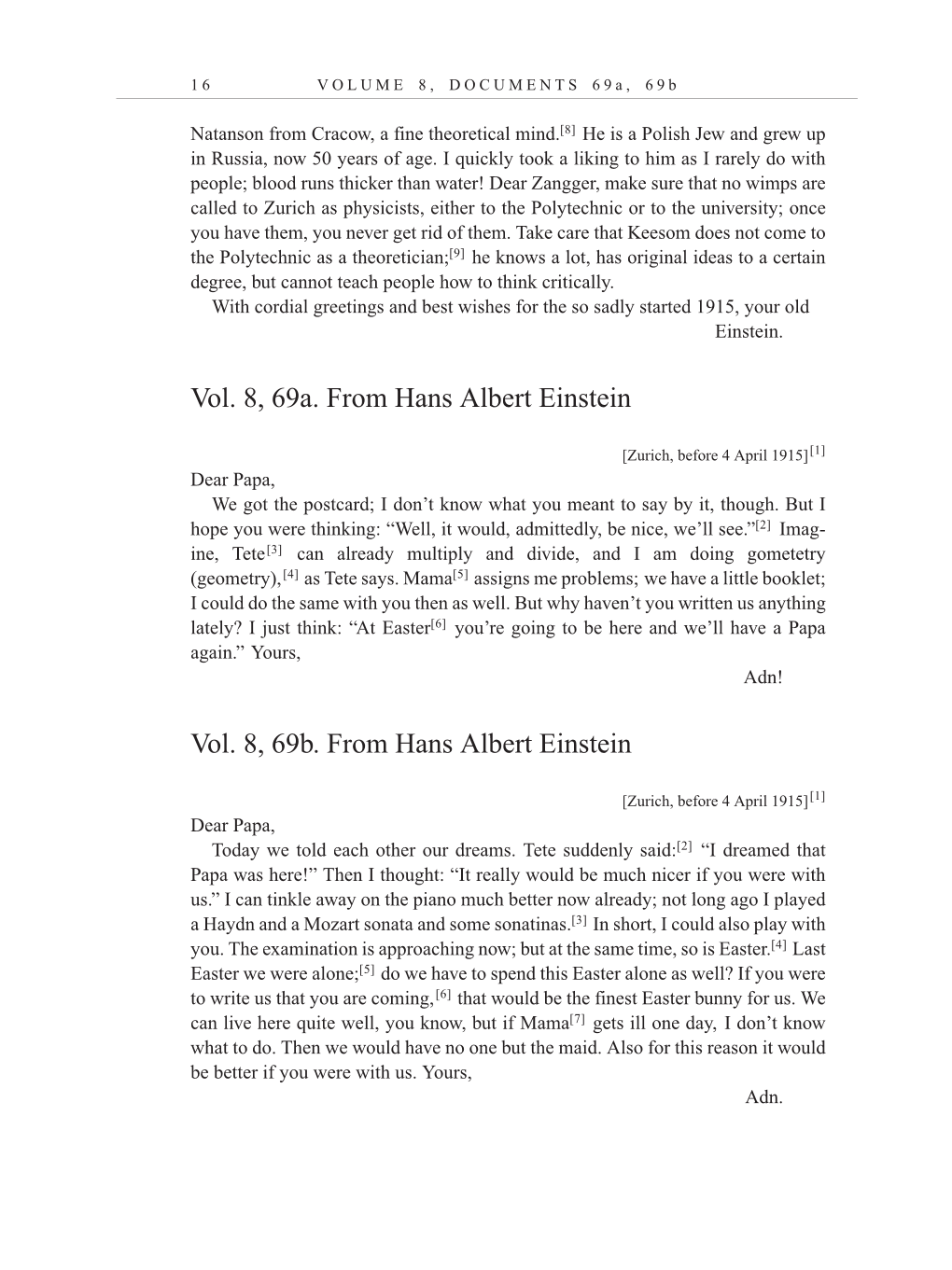Volume 10: The Berlin Years: Correspondence, May-December 1920, and Supplementary Correspondence, 1909-1920 (English translation supplement) page 16