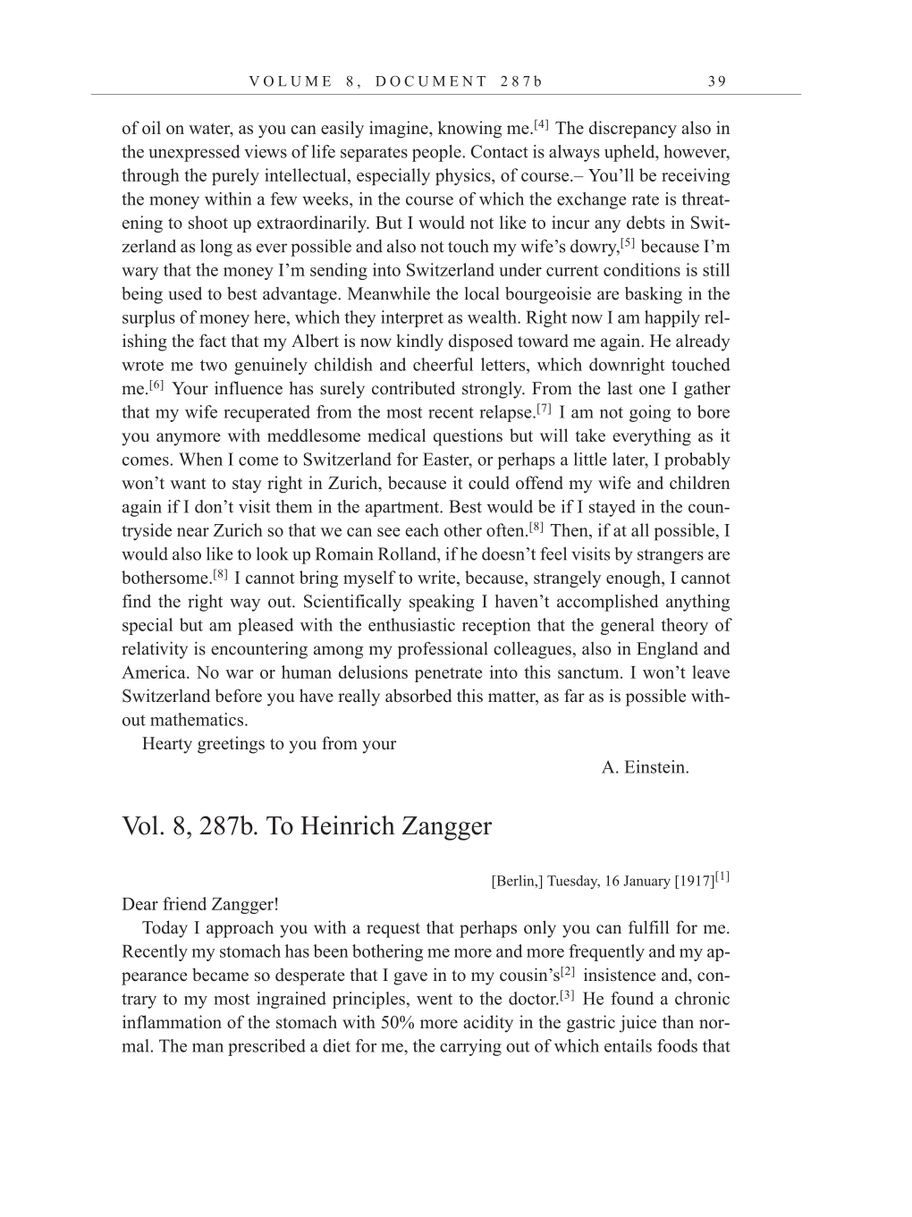 Volume 10: The Berlin Years: Correspondence, May-December 1920, and Supplementary Correspondence, 1909-1920 (English translation supplement) page 39