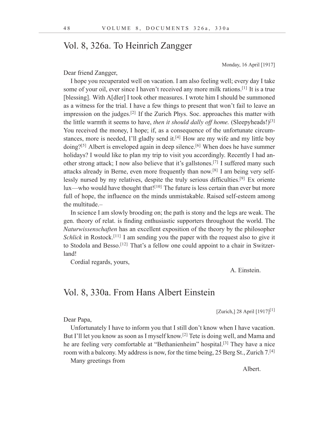Volume 10: The Berlin Years: Correspondence, May-December 1920, and Supplementary Correspondence, 1909-1920 (English translation supplement) page 48