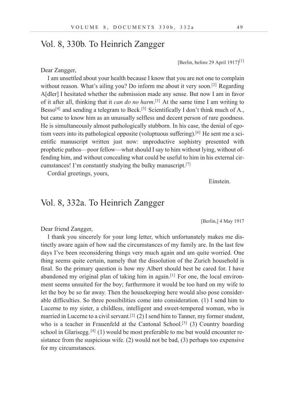 Volume 10: The Berlin Years: Correspondence, May-December 1920, and Supplementary Correspondence, 1909-1920 (English translation supplement) page 49