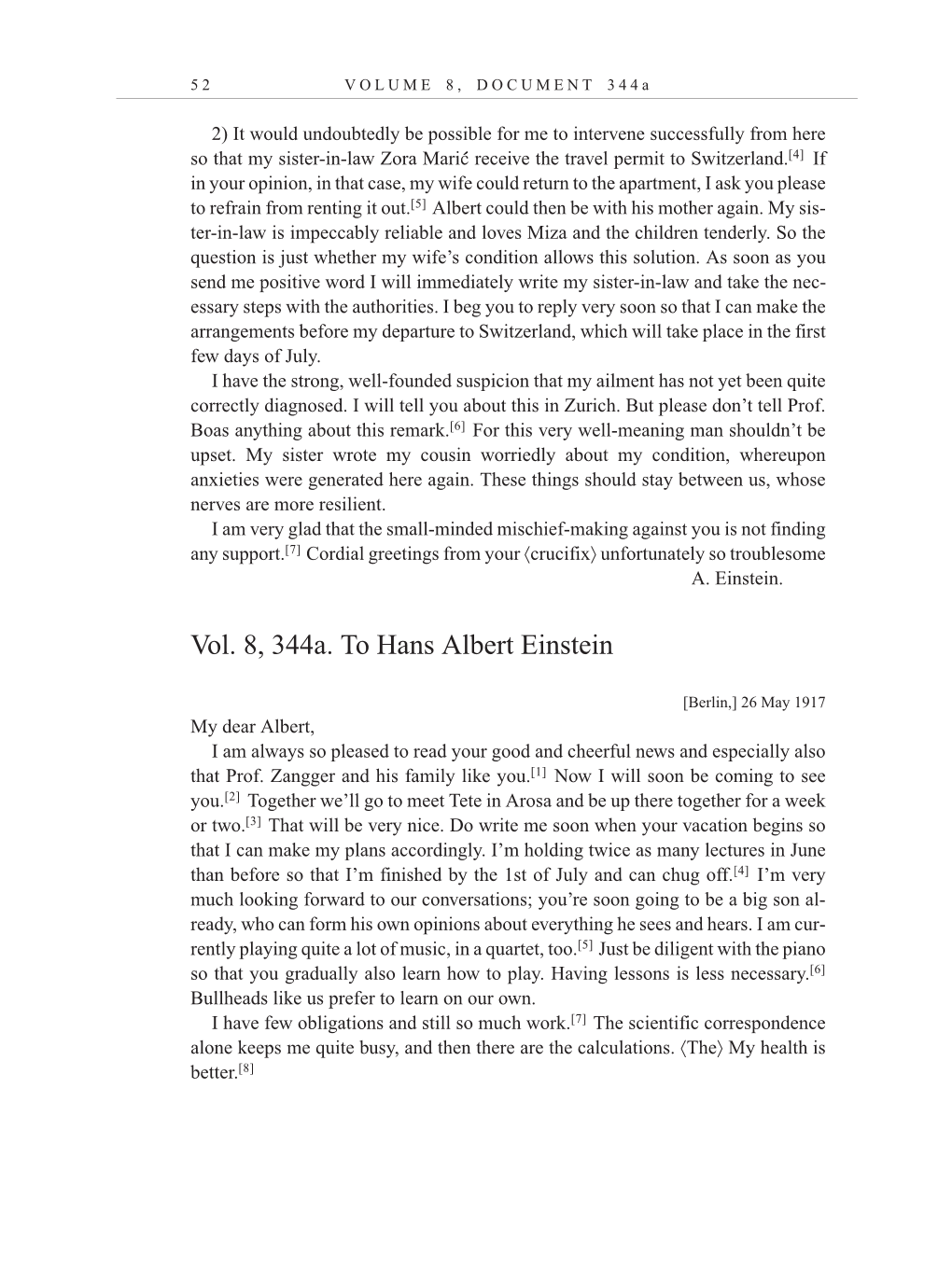 Volume 10: The Berlin Years: Correspondence, May-December 1920, and Supplementary Correspondence, 1909-1920 (English translation supplement) page 52