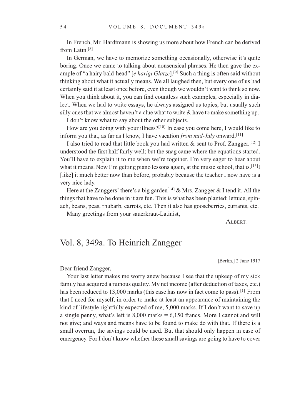 Volume 10: The Berlin Years: Correspondence, May-December 1920, and Supplementary Correspondence, 1909-1920 (English translation supplement) page 54