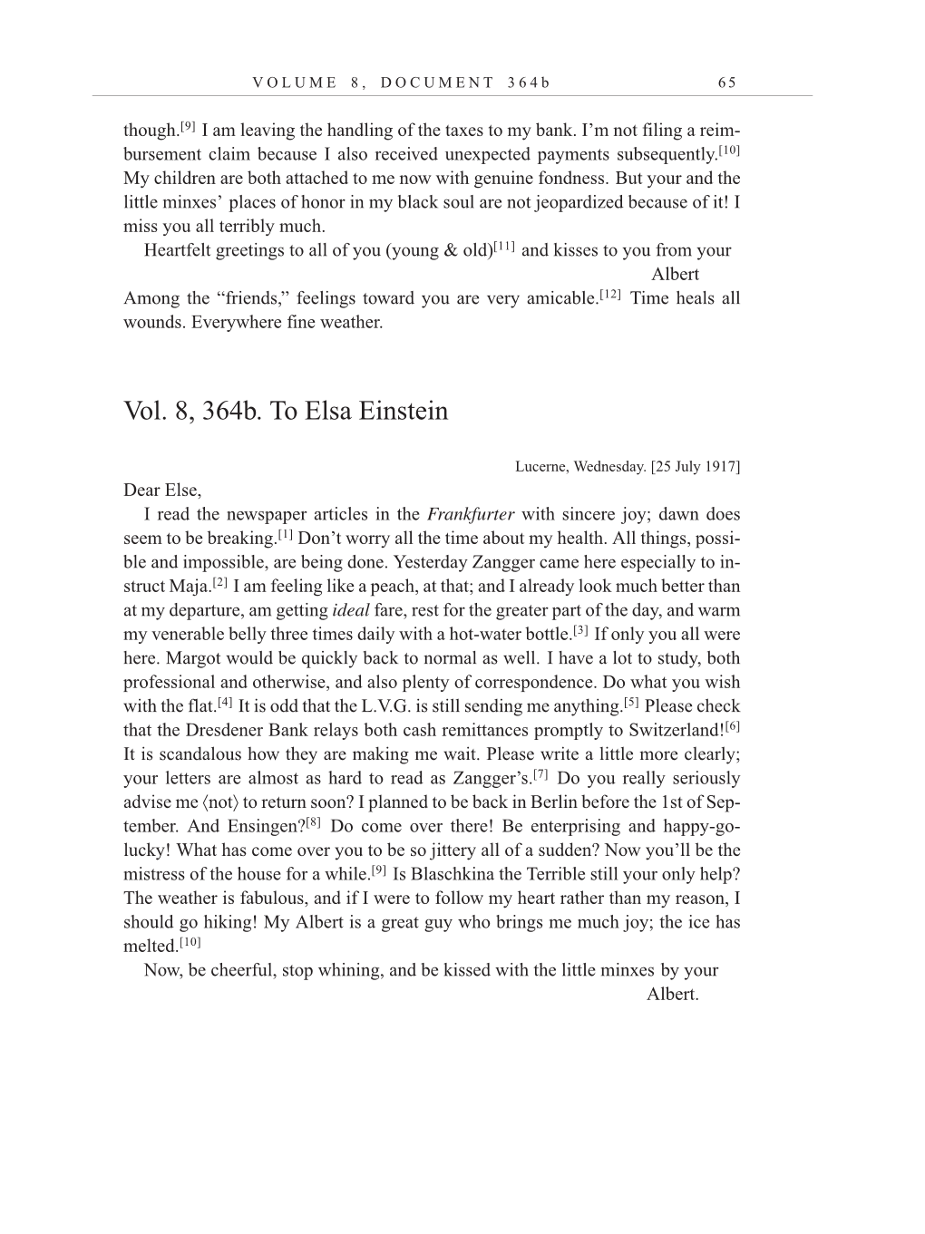 Volume 10: The Berlin Years: Correspondence, May-December 1920, and Supplementary Correspondence, 1909-1920 (English translation supplement) page 65