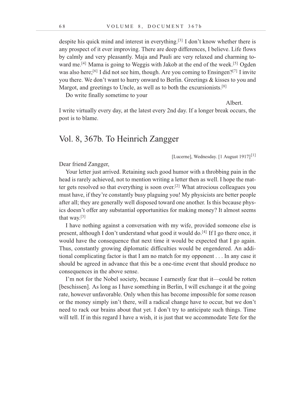 Volume 10: The Berlin Years: Correspondence, May-December 1920, and Supplementary Correspondence, 1909-1920 (English translation supplement) page 68