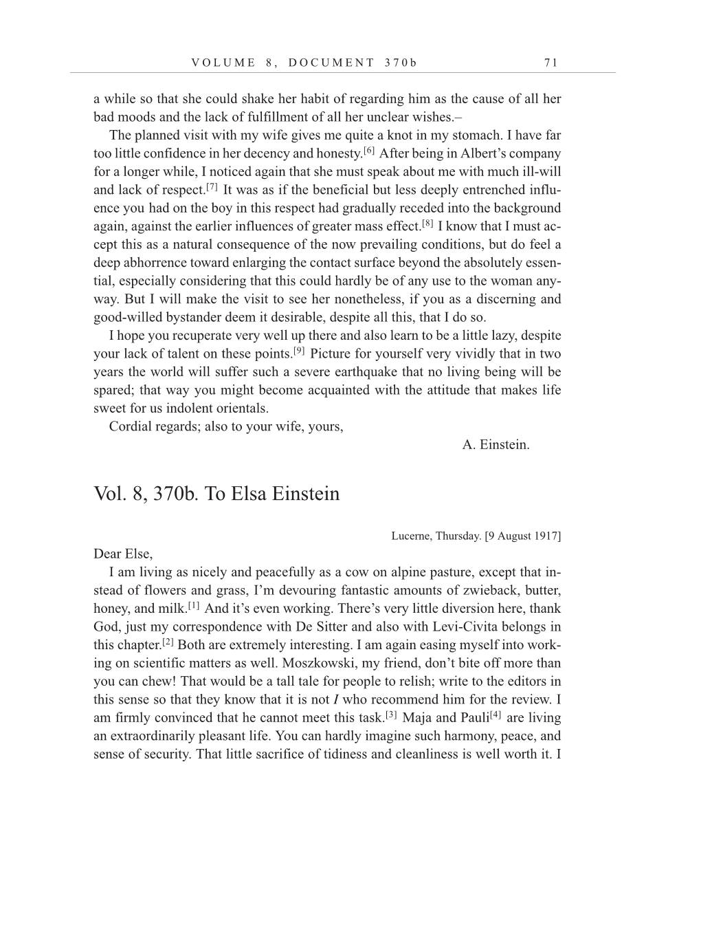 Volume 10: The Berlin Years: Correspondence, May-December 1920, and Supplementary Correspondence, 1909-1920 (English translation supplement) page 71