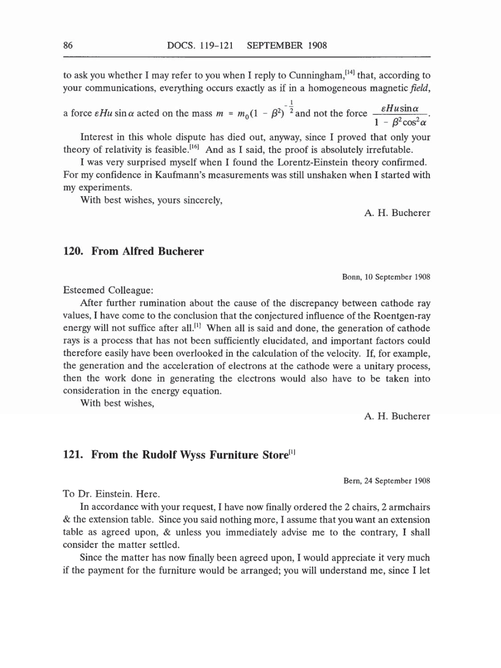 Volume 5: The Swiss Years: Correspondence, 1902-1914 (English translation supplement) page 86