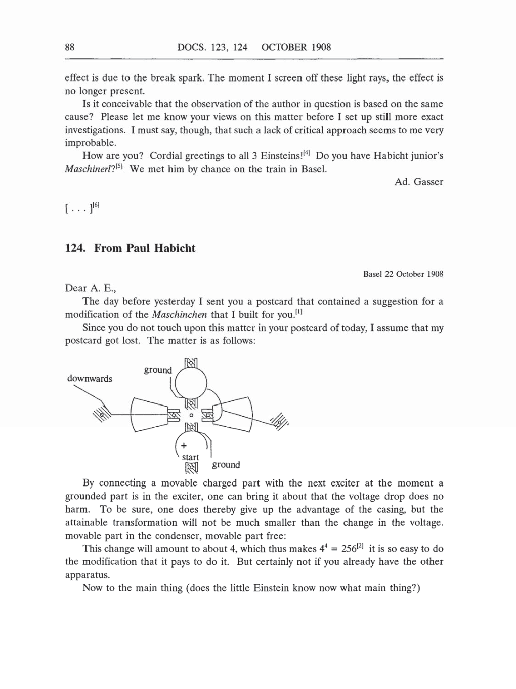 Volume 5: The Swiss Years: Correspondence, 1902-1914 (English translation supplement) page 88