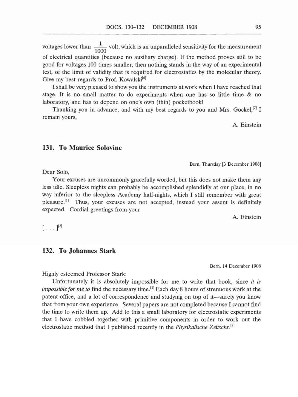 Volume 5: The Swiss Years: Correspondence, 1902-1914 (English translation supplement) page 95