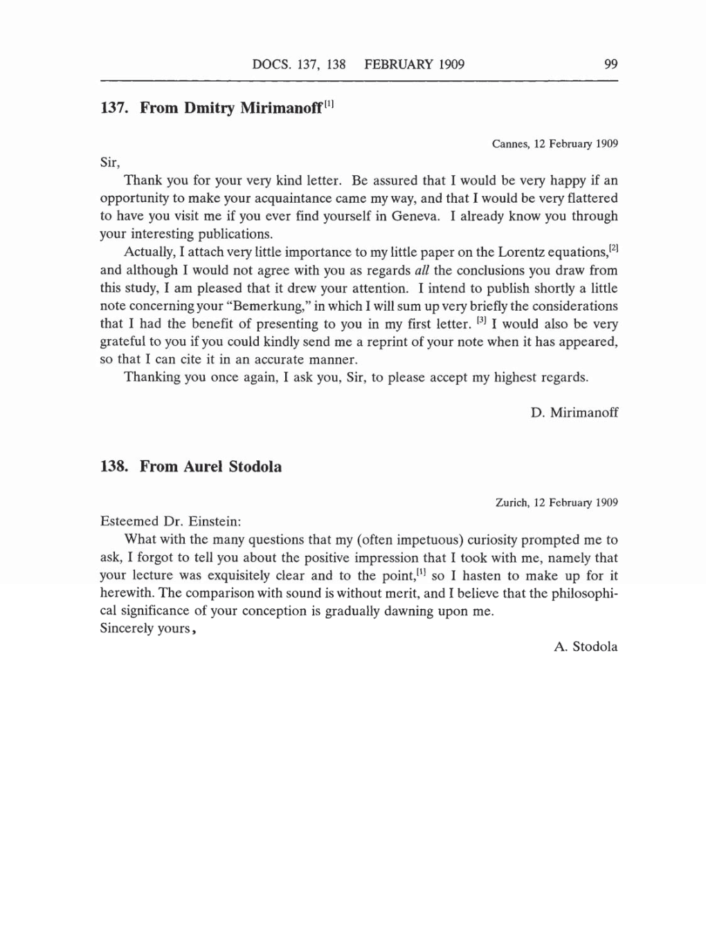 Volume 5: The Swiss Years: Correspondence, 1902-1914 (English translation supplement) page 99