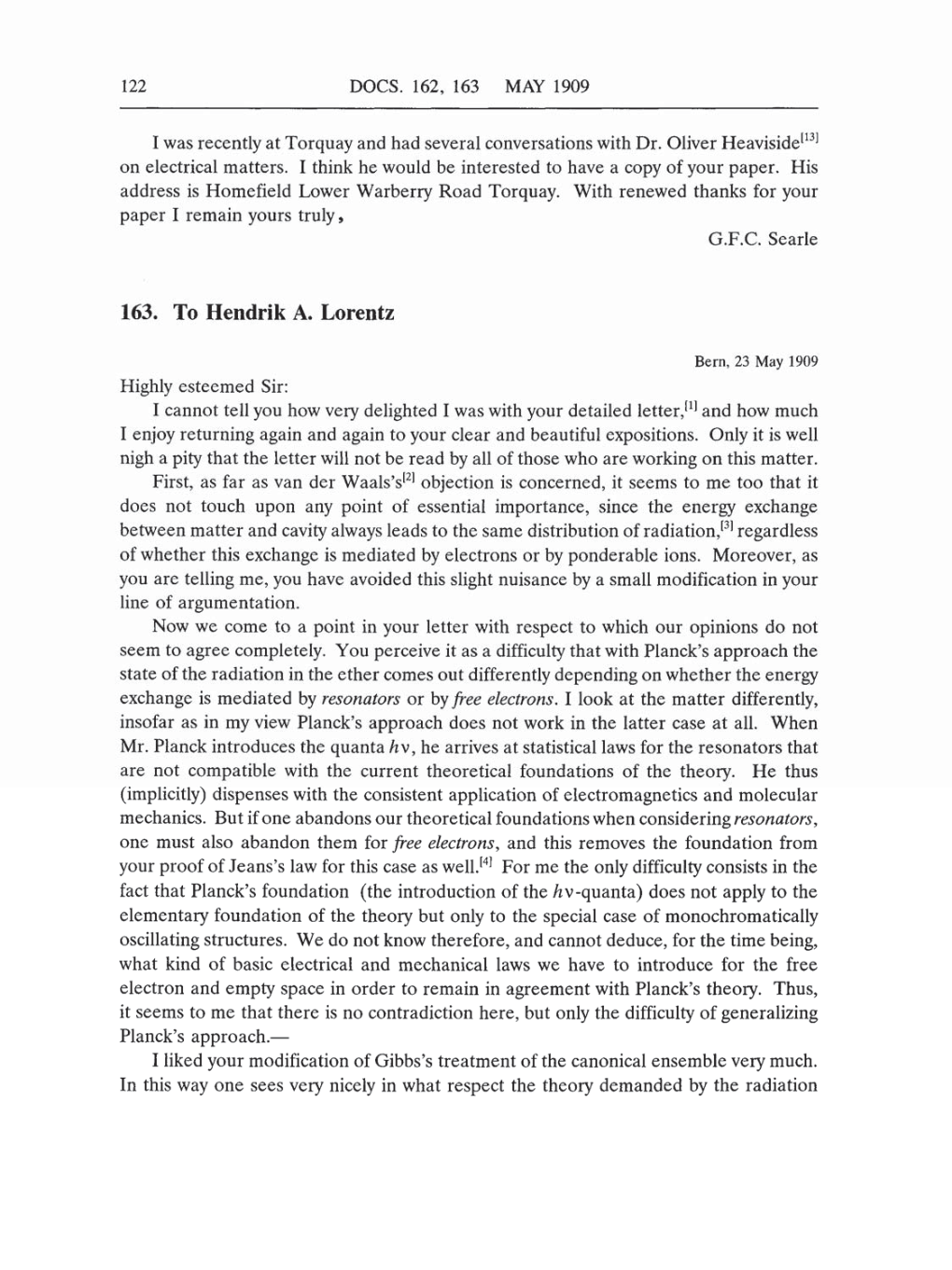 Volume 5: The Swiss Years: Correspondence, 1902-1914 (English translation supplement) page 122