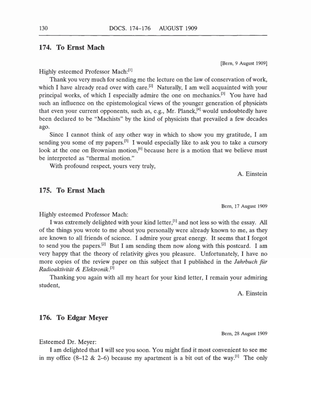 Volume 5: The Swiss Years: Correspondence, 1902-1914 (English translation supplement) page 130