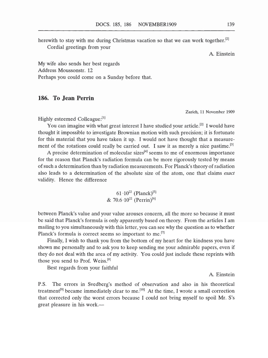Volume 5: The Swiss Years: Correspondence, 1902-1914 (English translation supplement) page 139