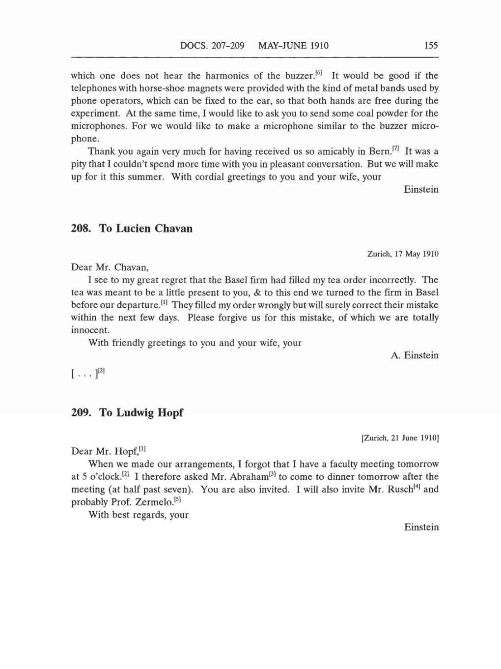 Volume 5: The Swiss Years: Correspondence, 1902-1914 (English translation supplement) page 155