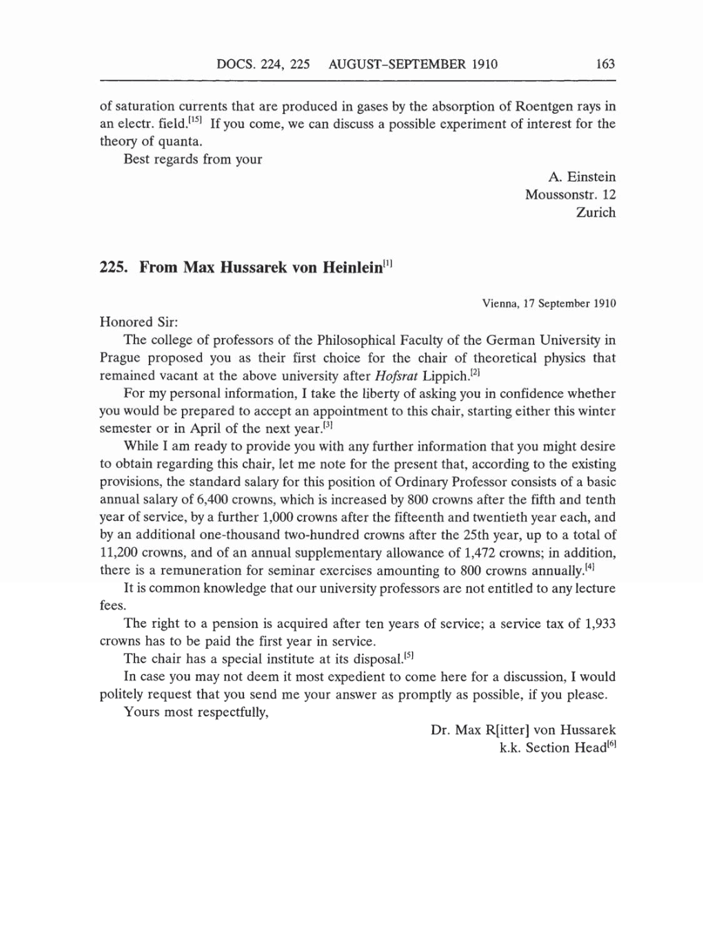 Volume 5: The Swiss Years: Correspondence, 1902-1914 (English translation supplement) page 163