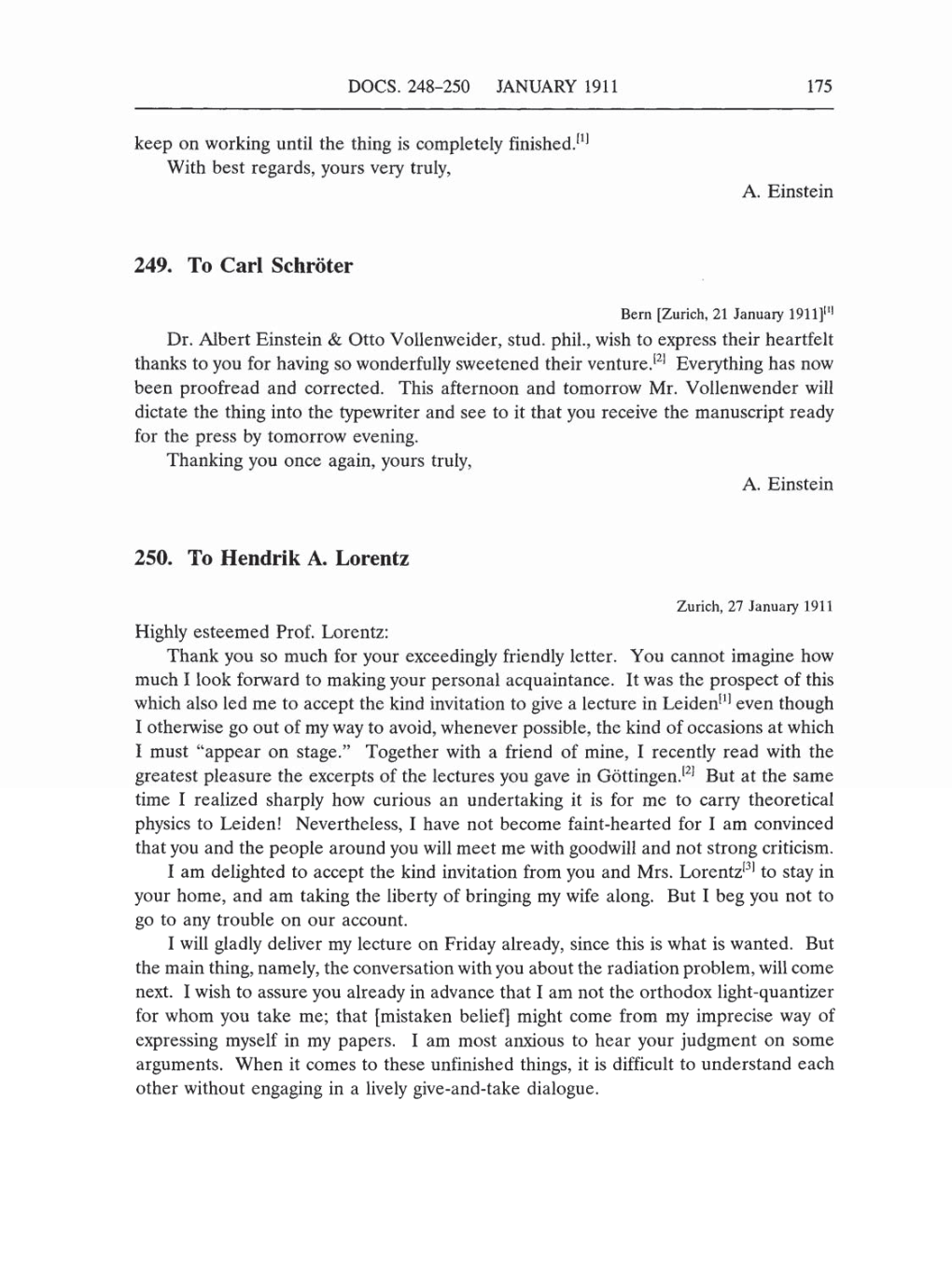 Volume 5: The Swiss Years: Correspondence, 1902-1914 (English translation supplement) page 175