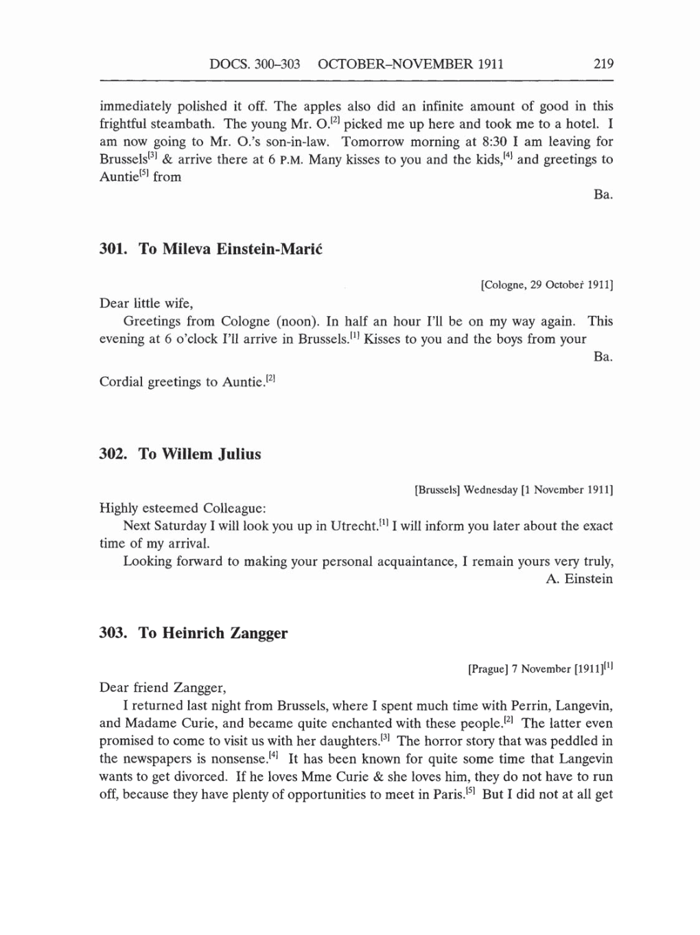 Volume 5: The Swiss Years: Correspondence, 1902-1914 (English translation supplement) page 219