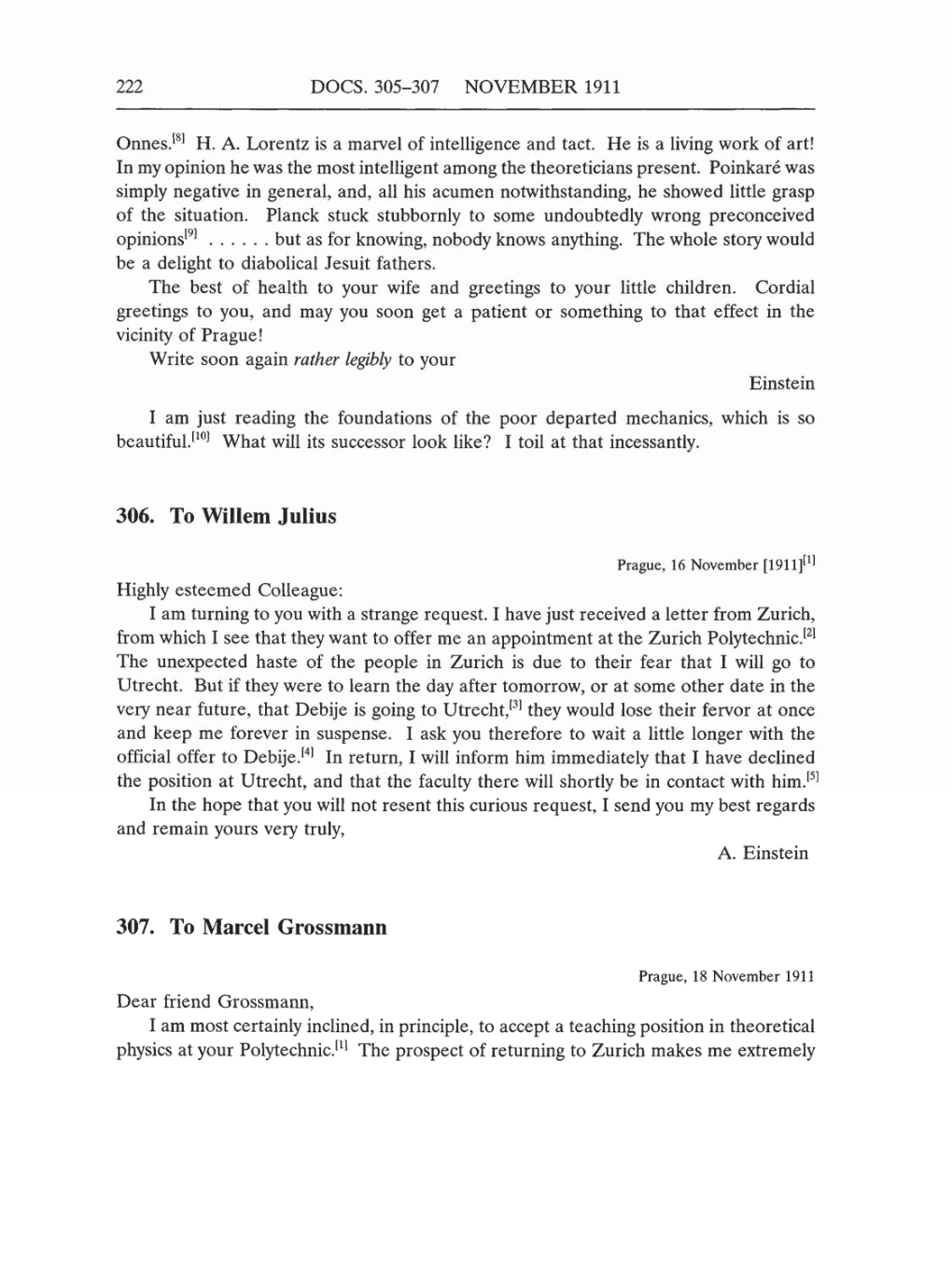 Volume 5: The Swiss Years: Correspondence, 1902-1914 (English translation supplement) page 222